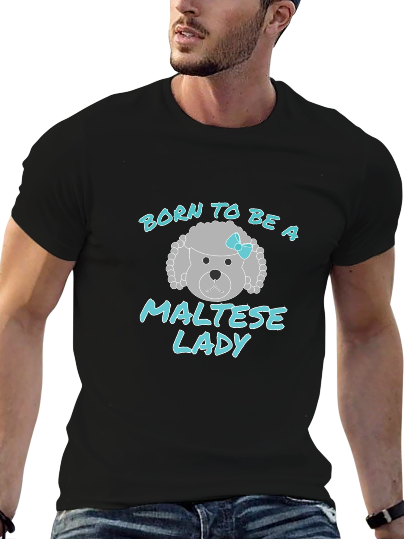Born To Be A Maltese Lady Graphic T-Shirt
