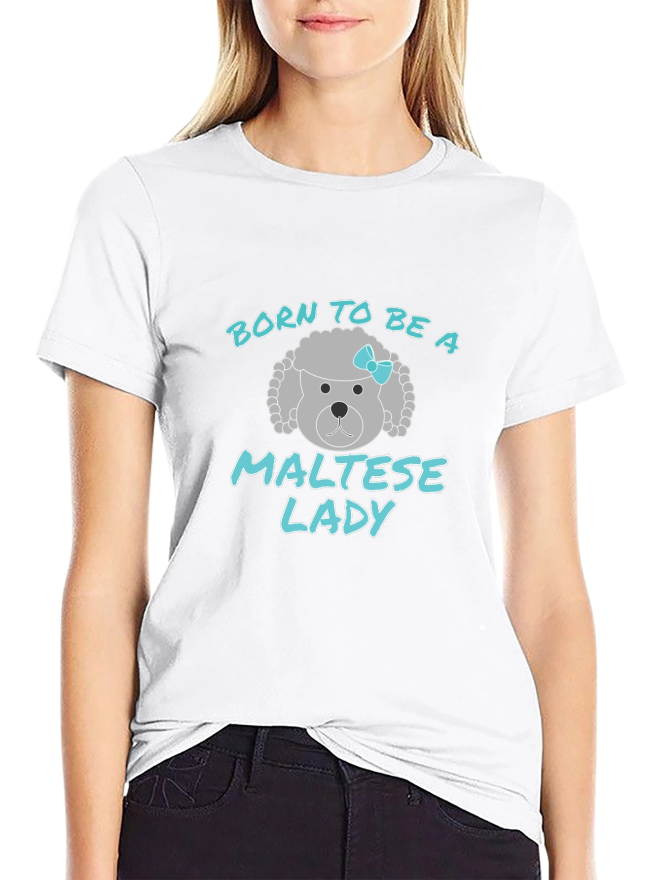 Born To Be A Maltese Lady Graphic T-Shirt