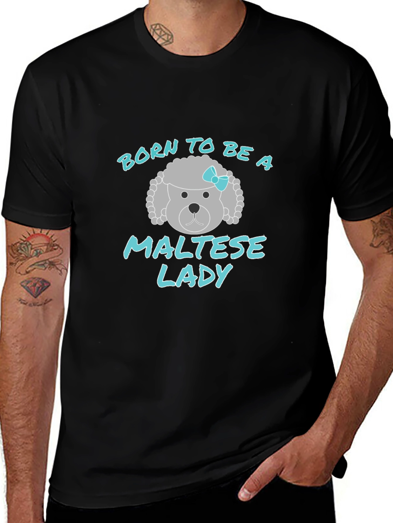 Born To Be A Maltese Lady Graphic T-Shirt