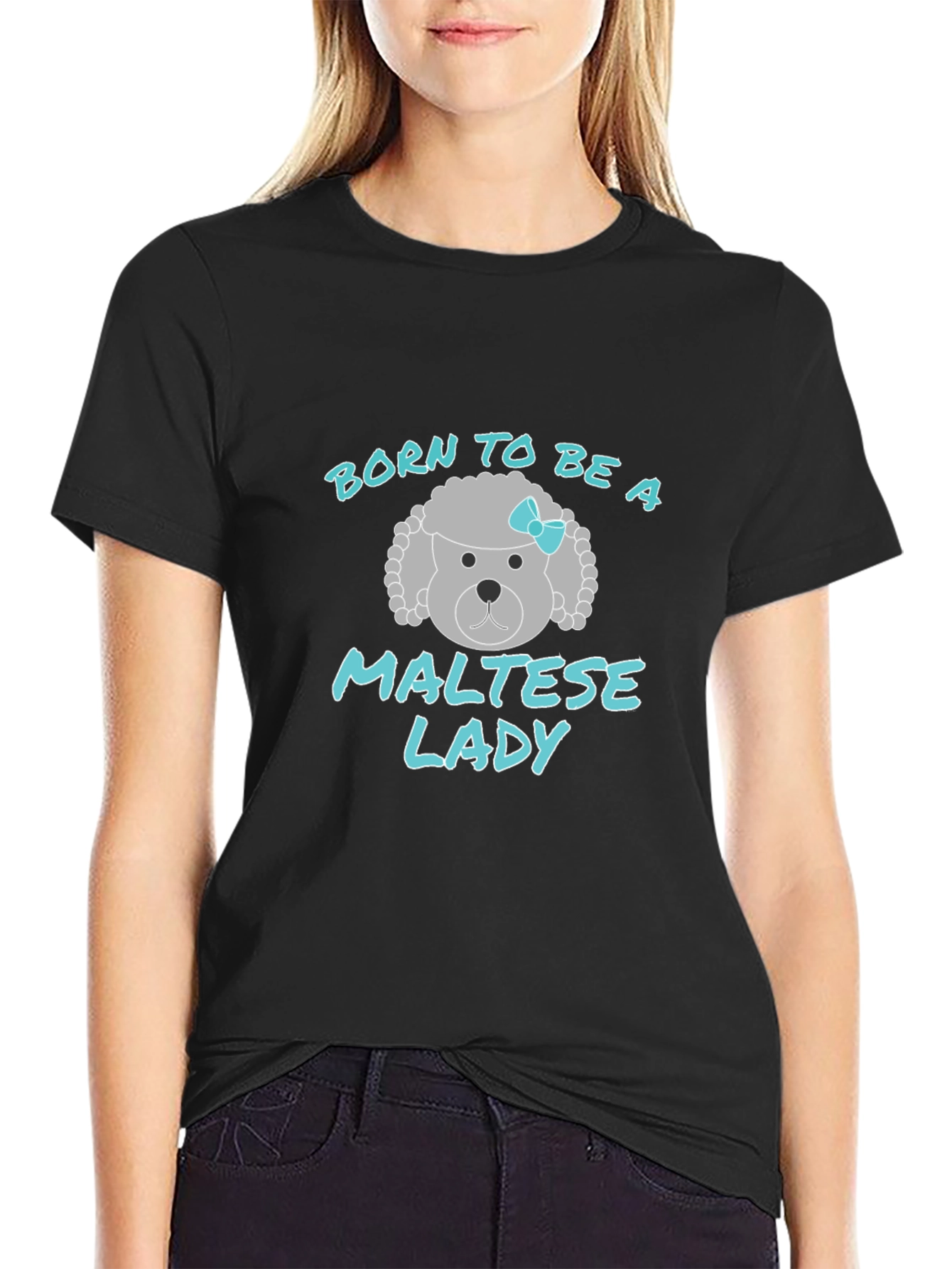 Born To Be A Maltese Lady Graphic T-Shirt