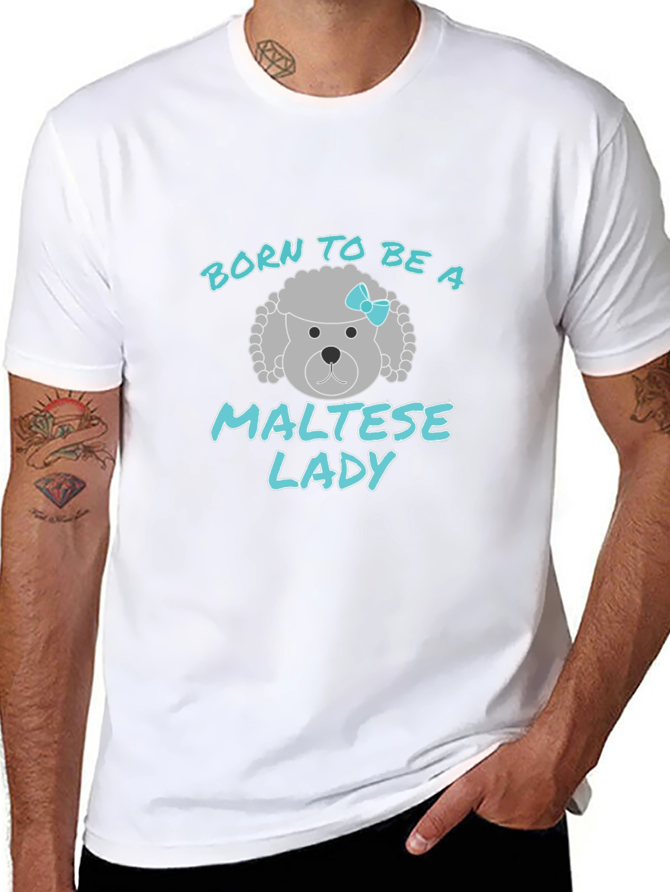Born To Be A Maltese Lady Graphic T-Shirt