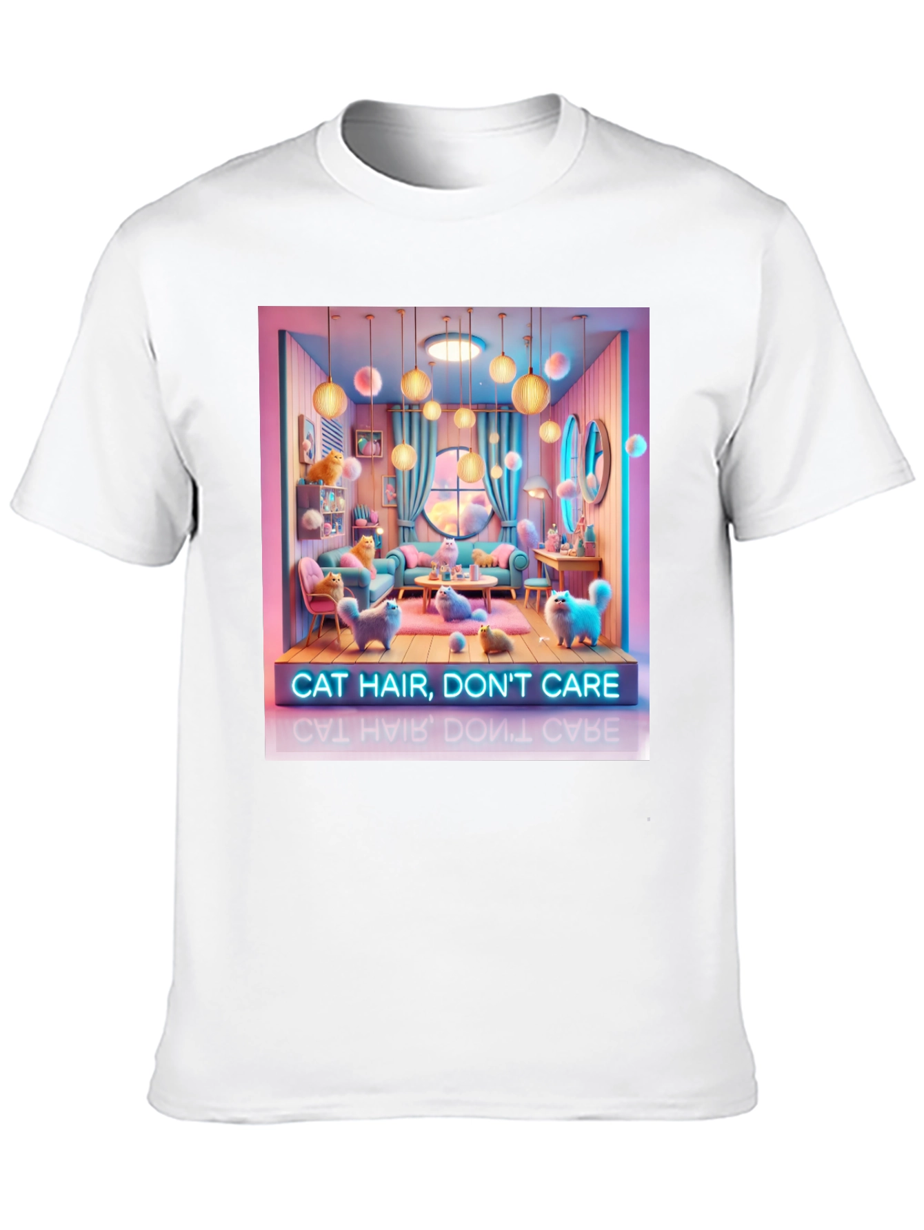 Cat Hair Dont Care Graphic Tee - Unisex