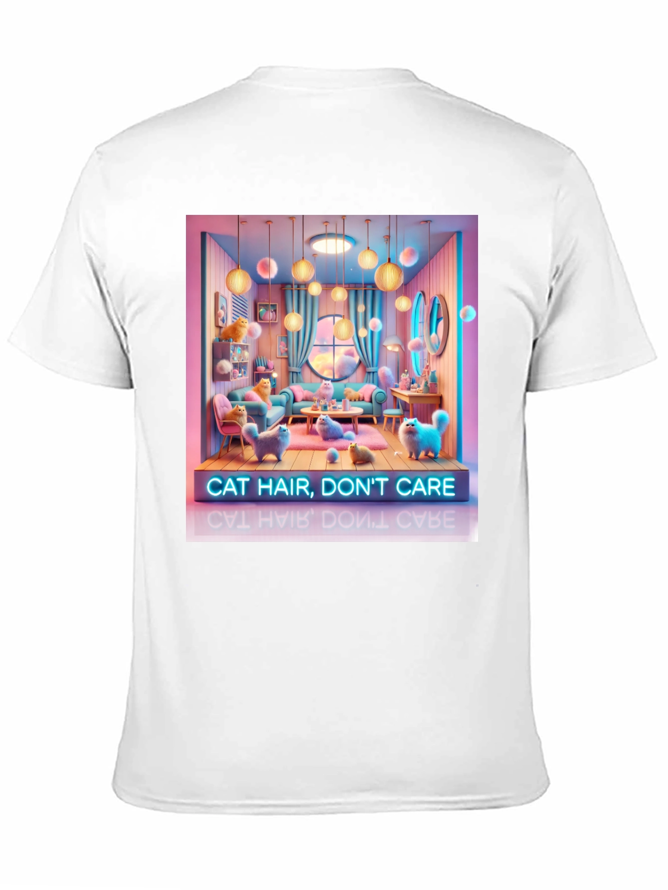 Cat Hair Dont Care Graphic Tee - Unisex
