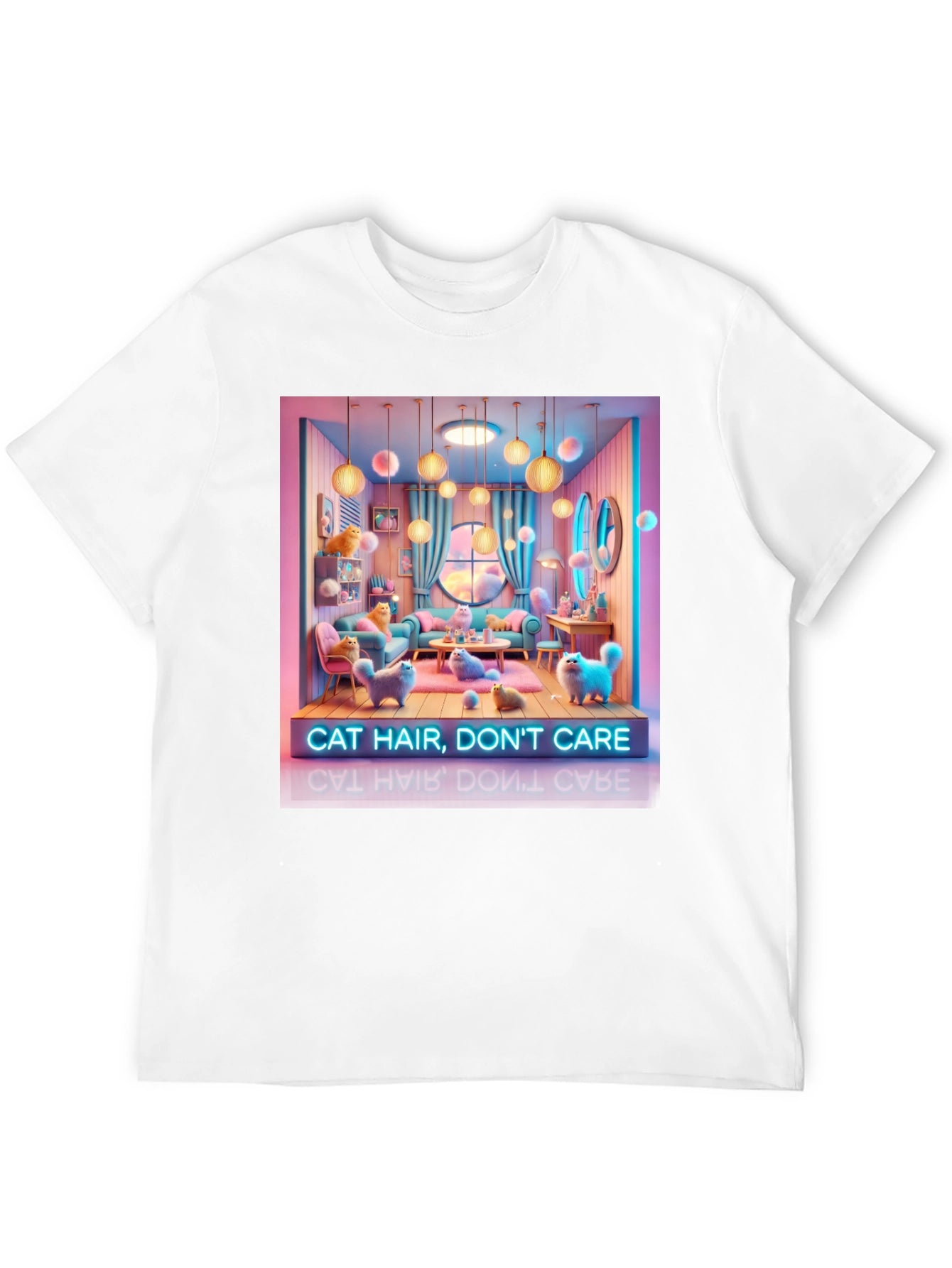 Cat Hair Dont Care Graphic Tee - Unisex