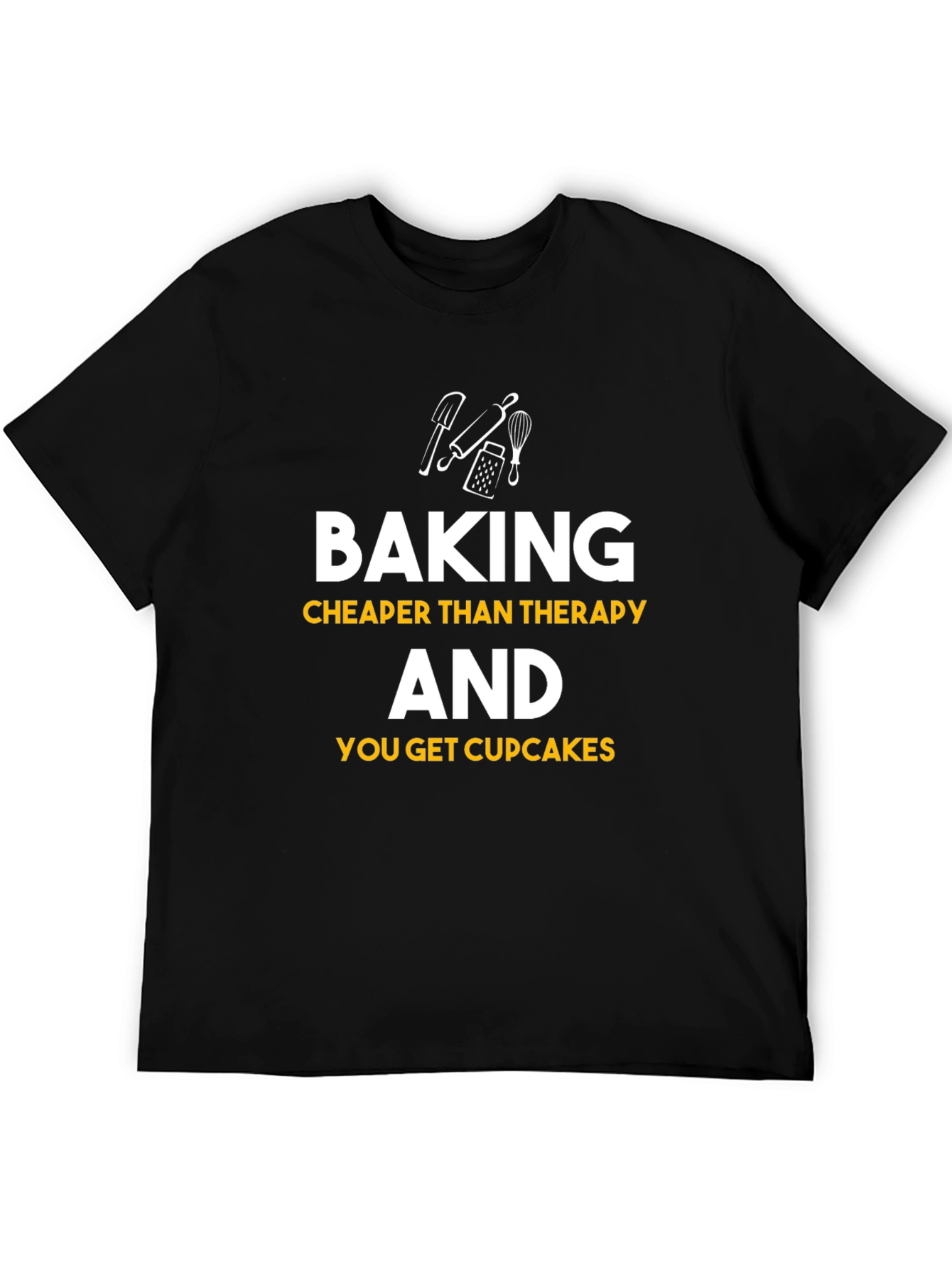 Baking Cheaper Than Therapy Black Graphic Tee