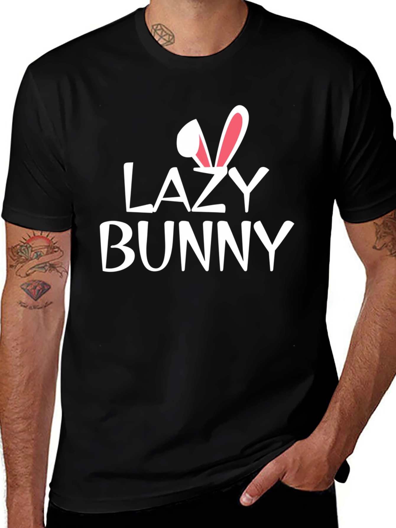 Lazy Bunny Tee - Cute Easter Shirt