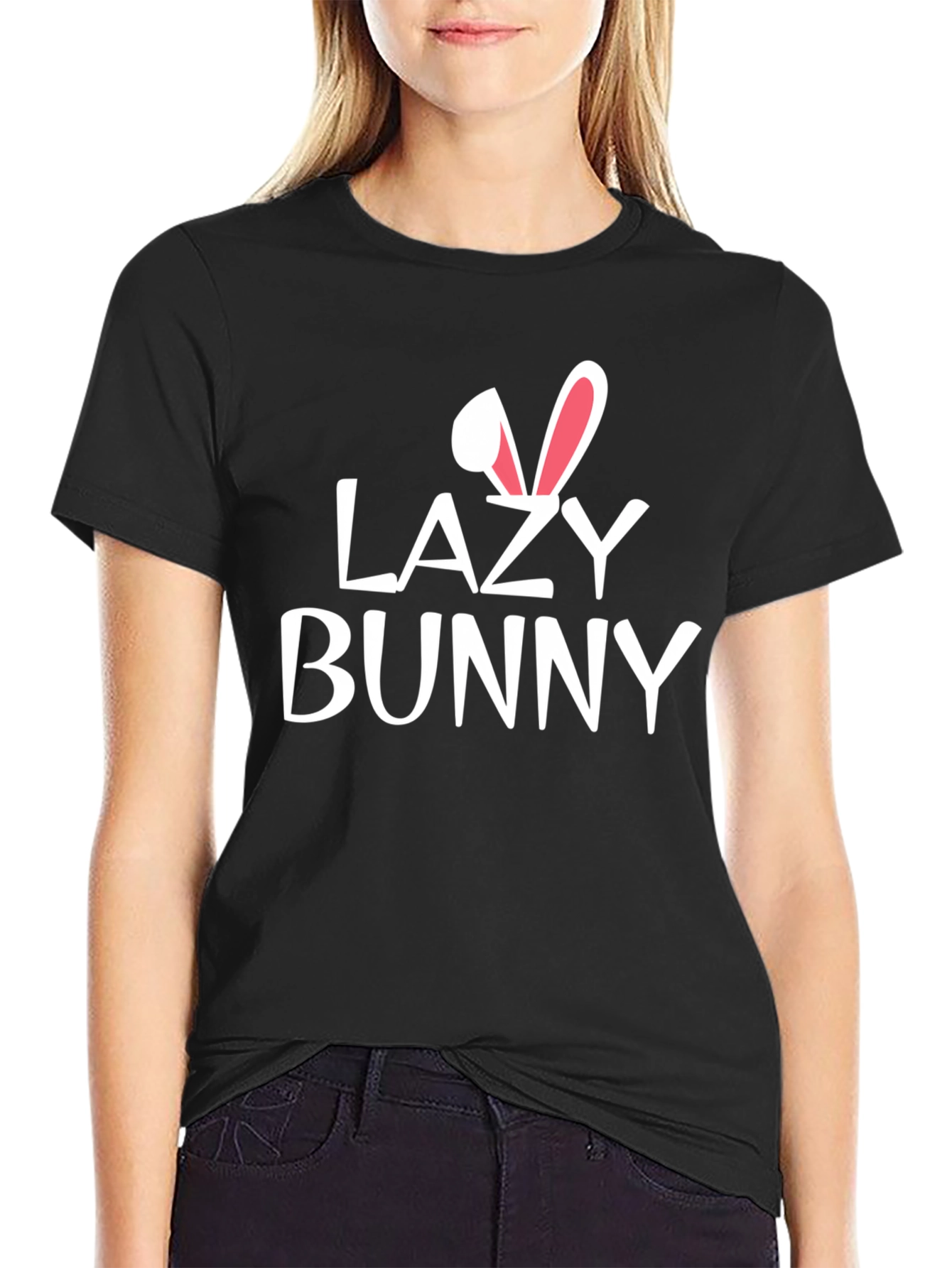 Lazy Bunny Tee - Cute Easter Shirt
