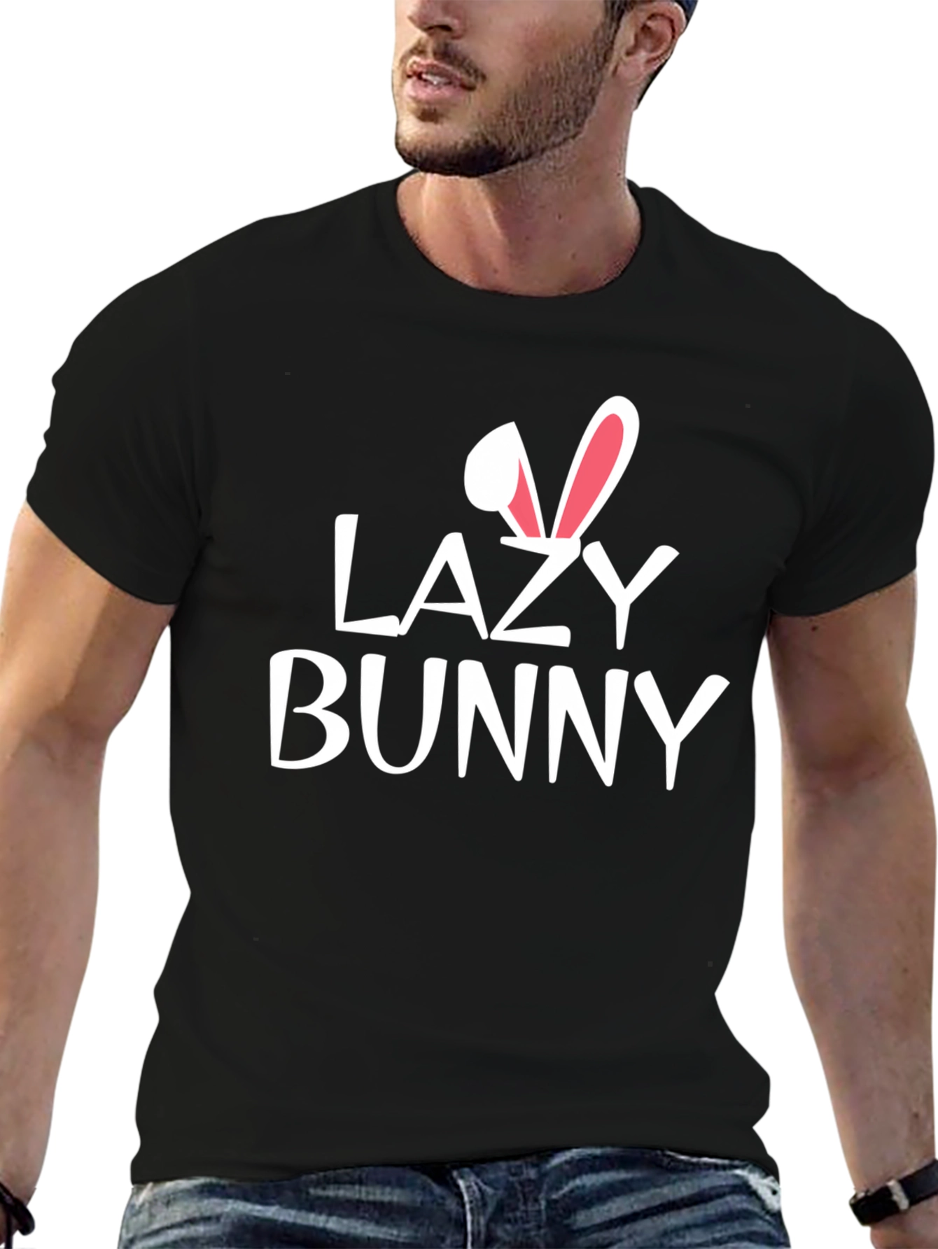 Lazy Bunny Tee - Cute Easter Shirt