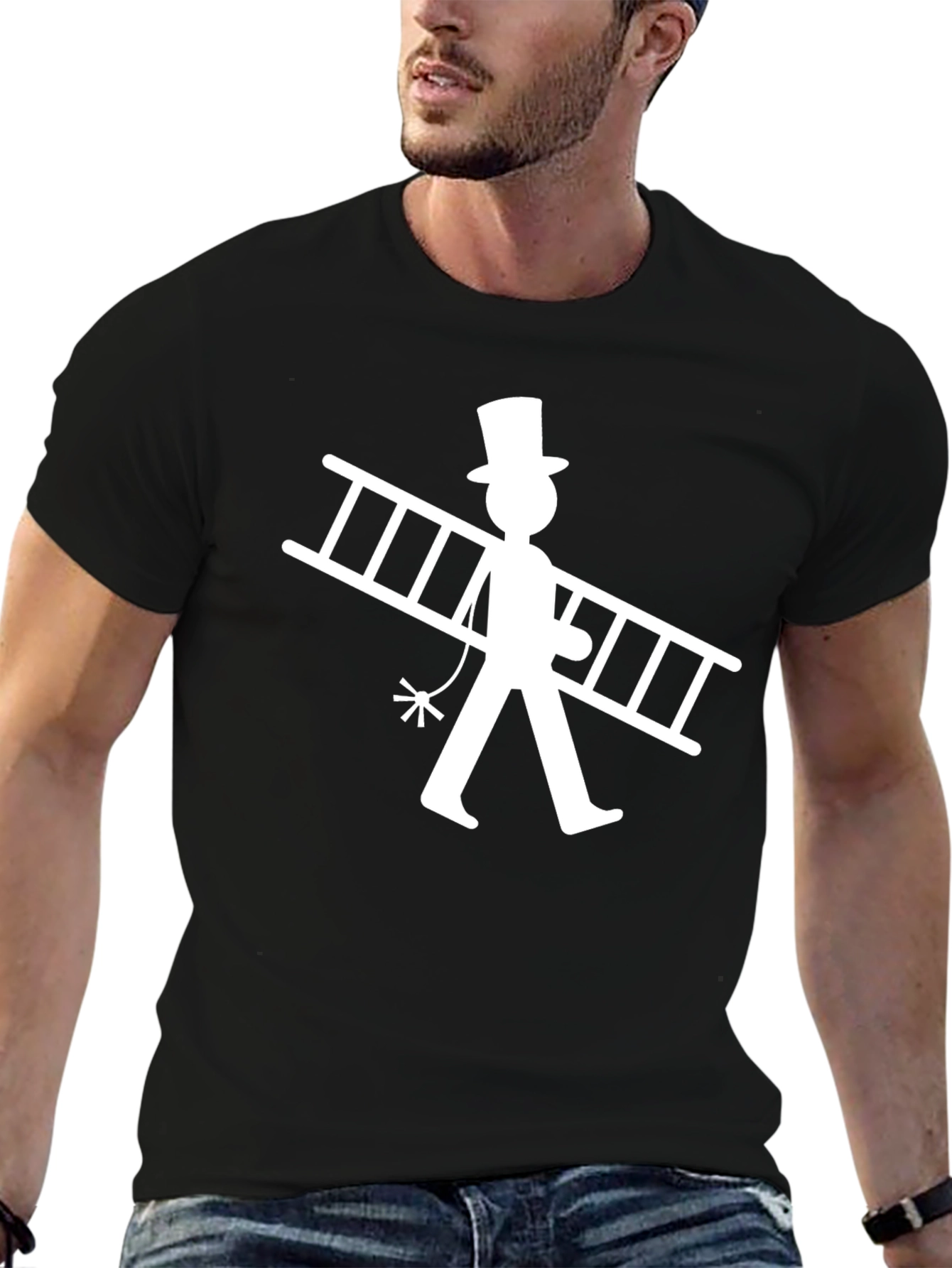 Chimney Sweep Graphic T-Shirt - Black