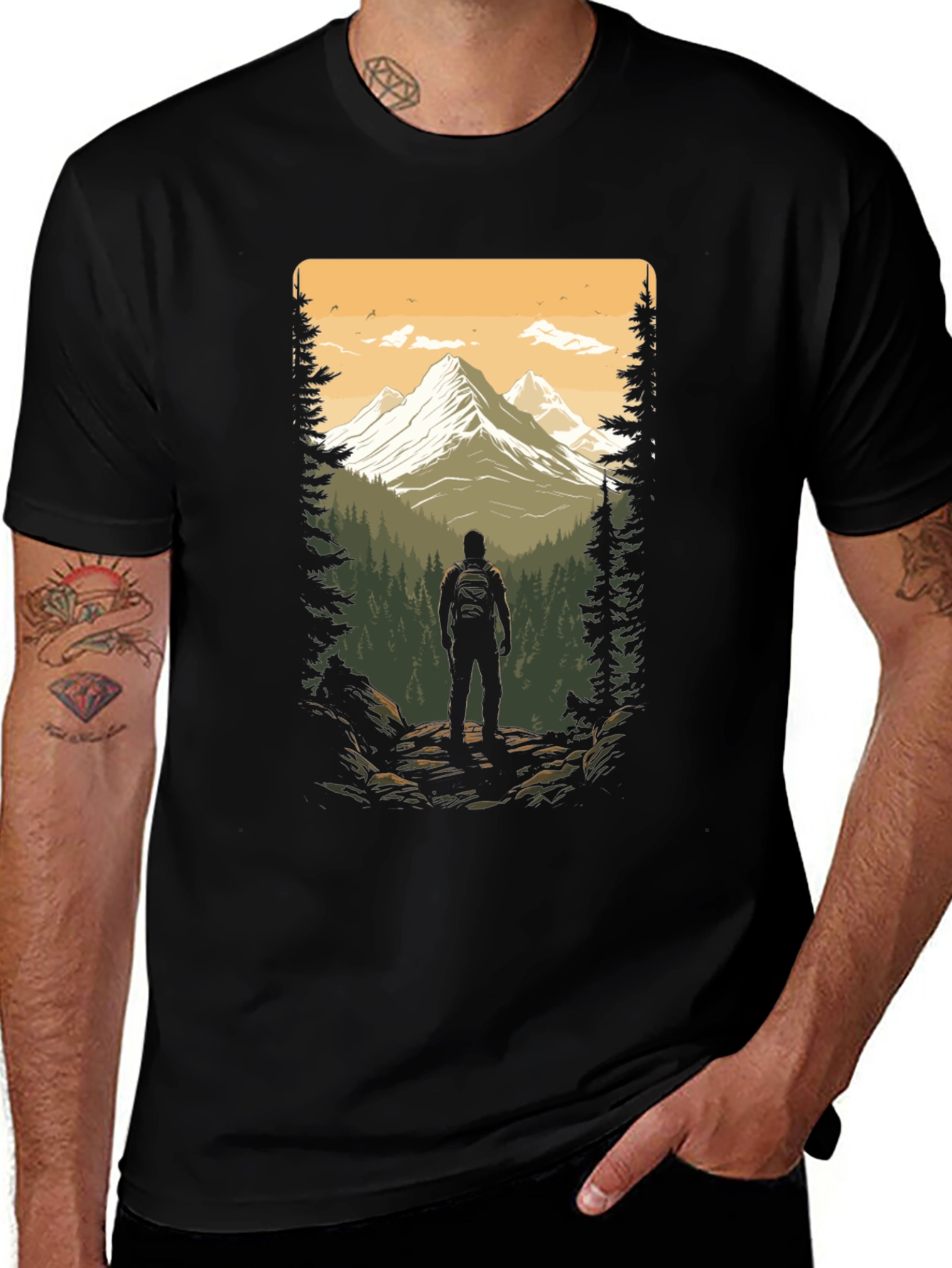 Nature Explorer Graphic Tee - Black