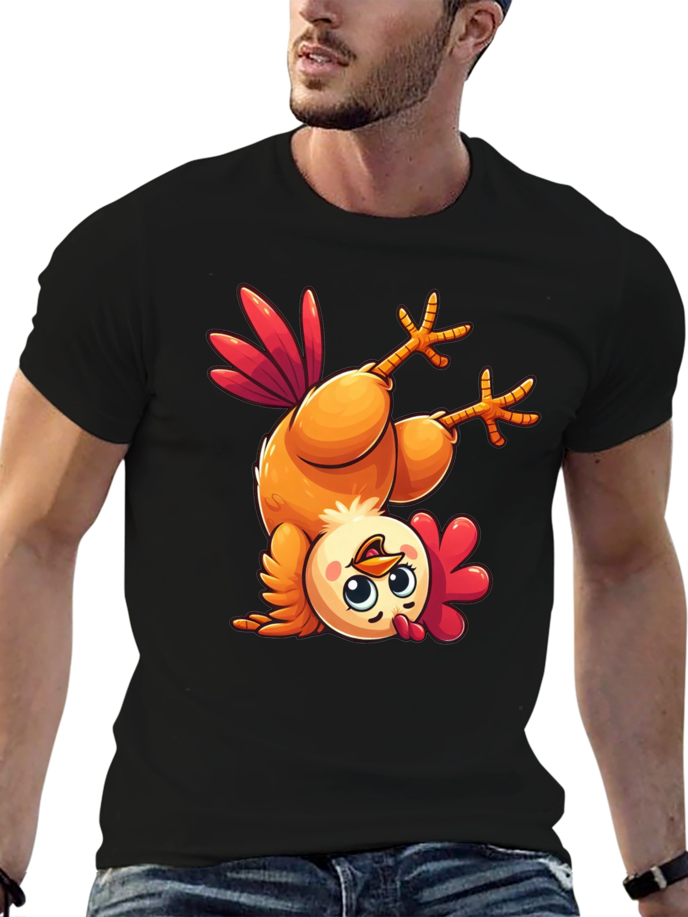 Upside Down Chicken Graphic Tee