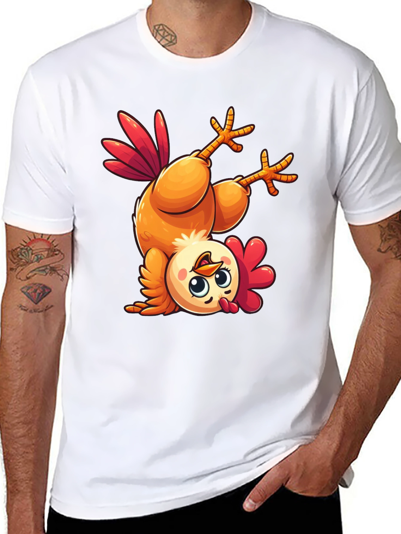 Upside Down Chicken Graphic Tee