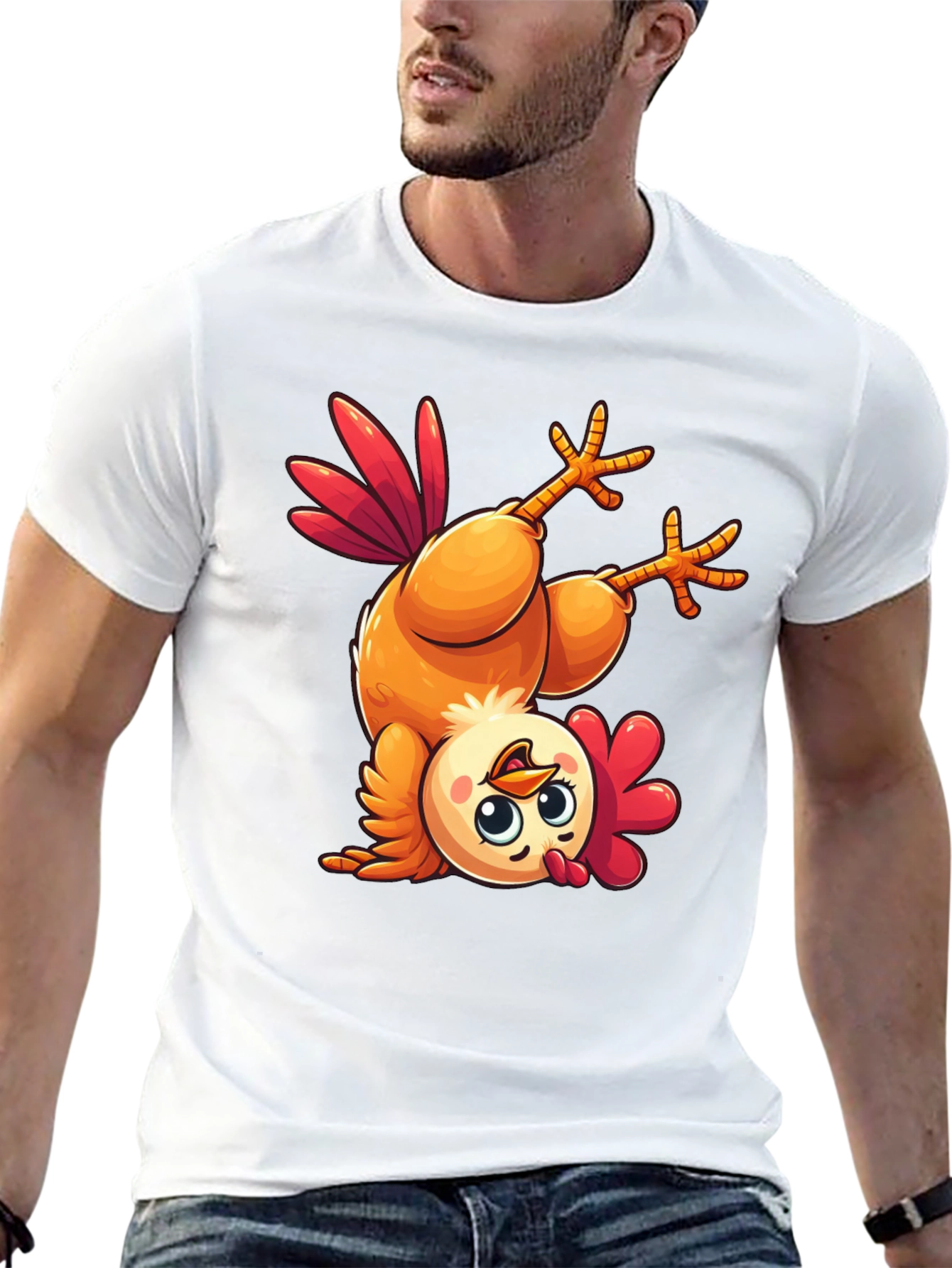 Upside Down Chicken Graphic Tee