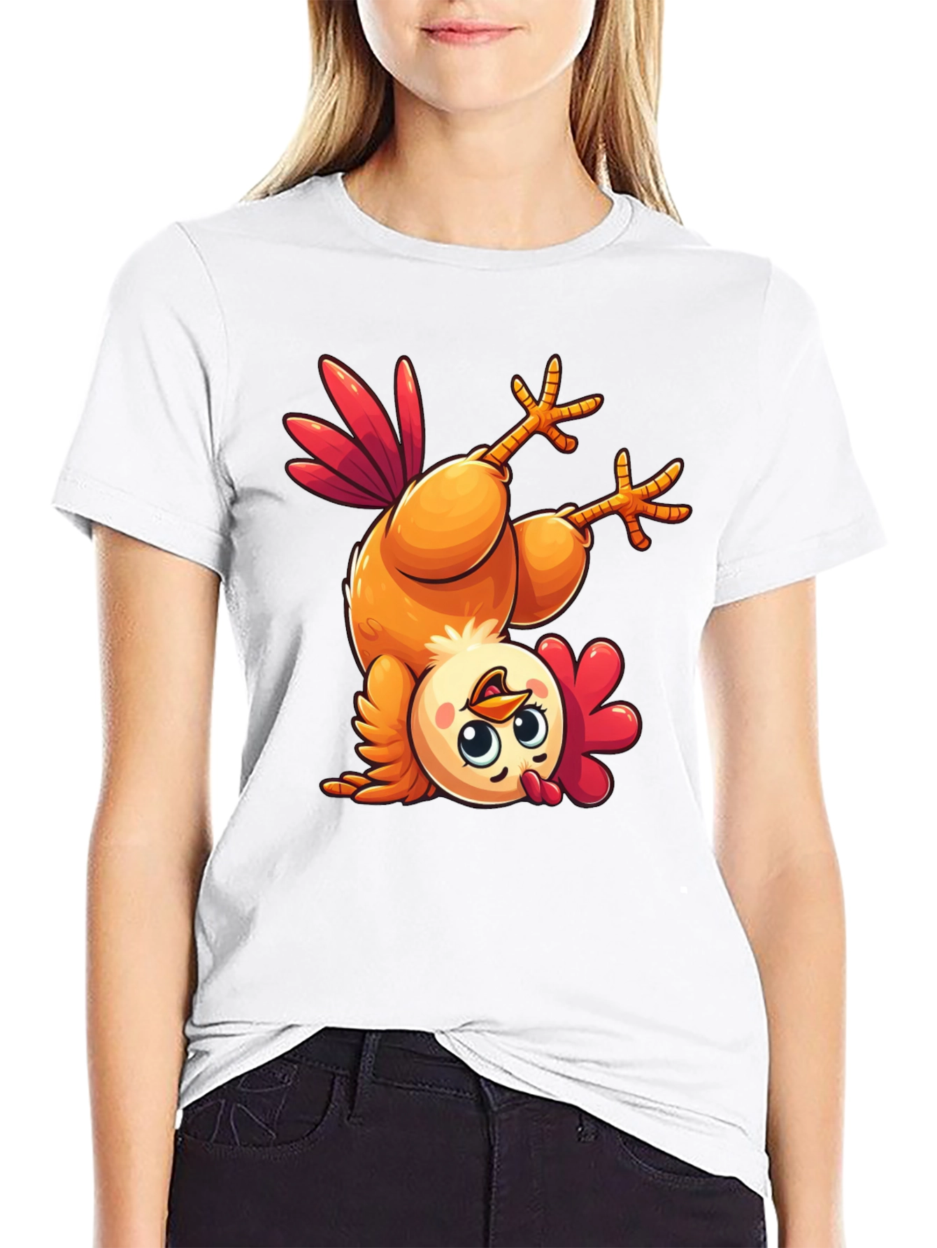 Upside Down Chicken Graphic Tee