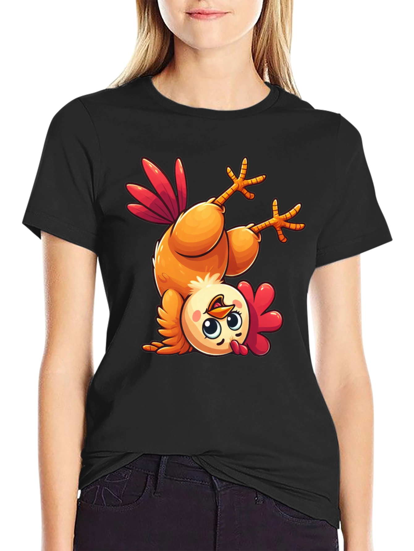 Upside Down Chicken Graphic Tee