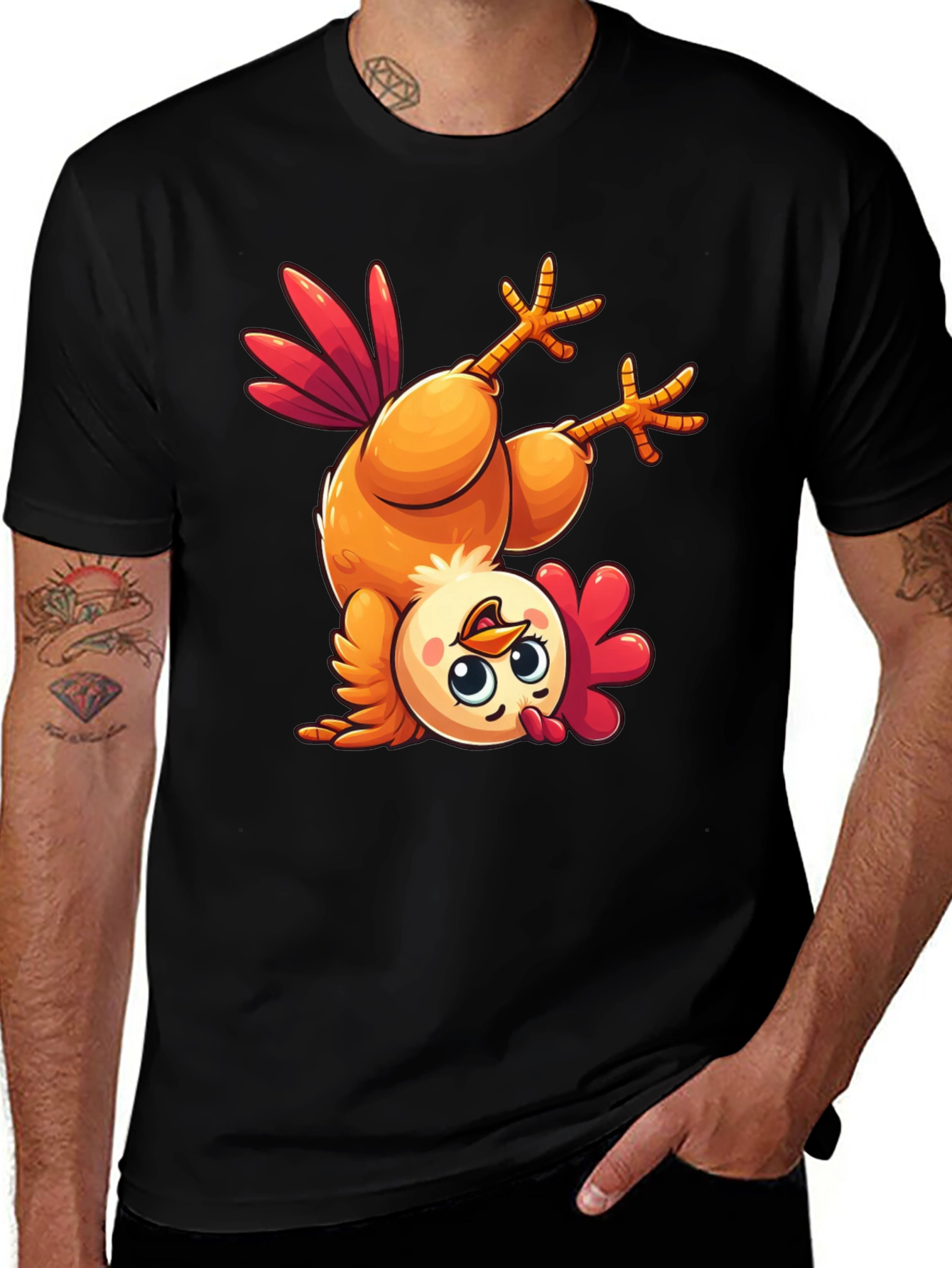Upside Down Chicken Graphic Tee