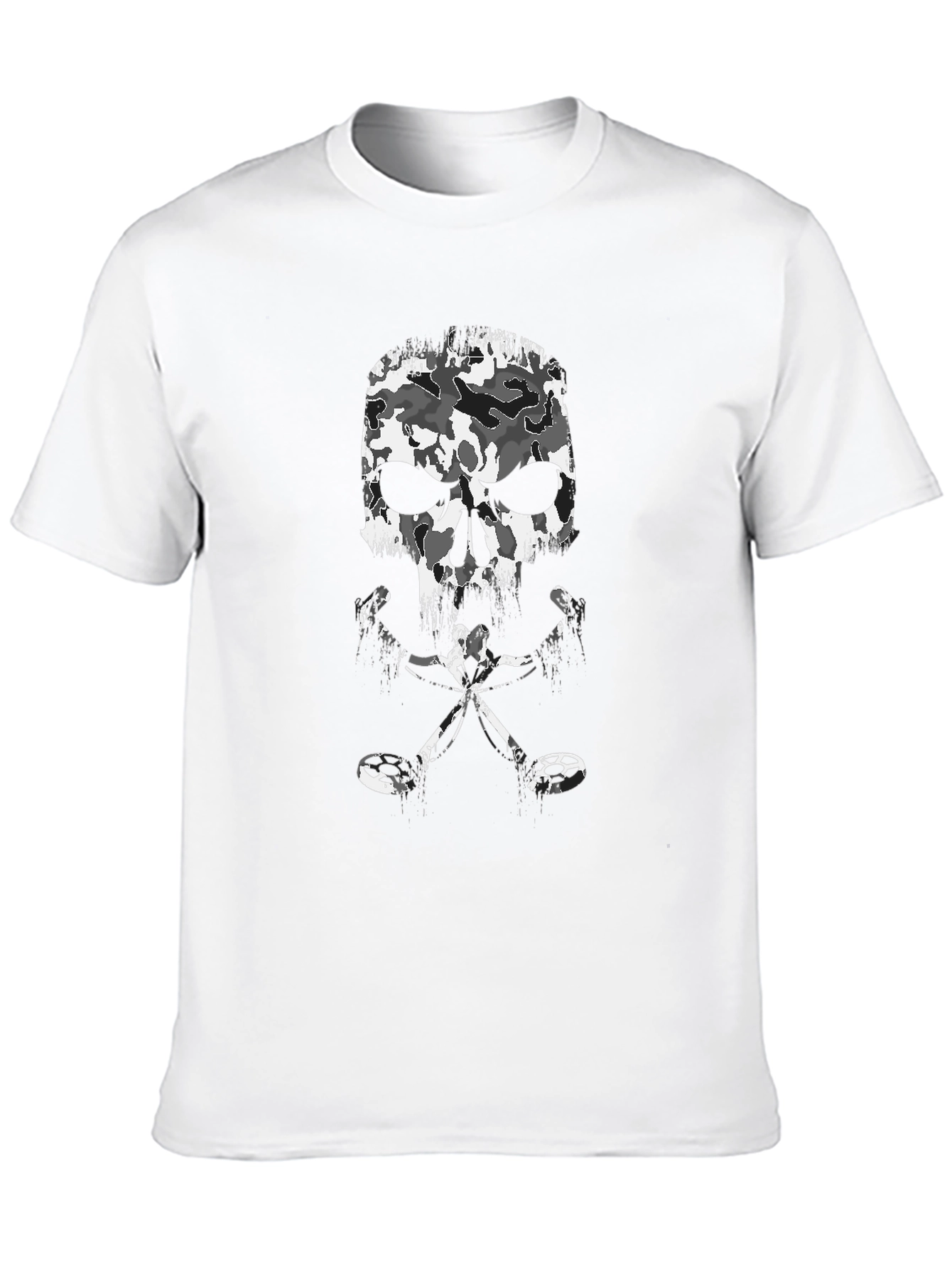 Camo Skull Golf Clubs T-Shirt