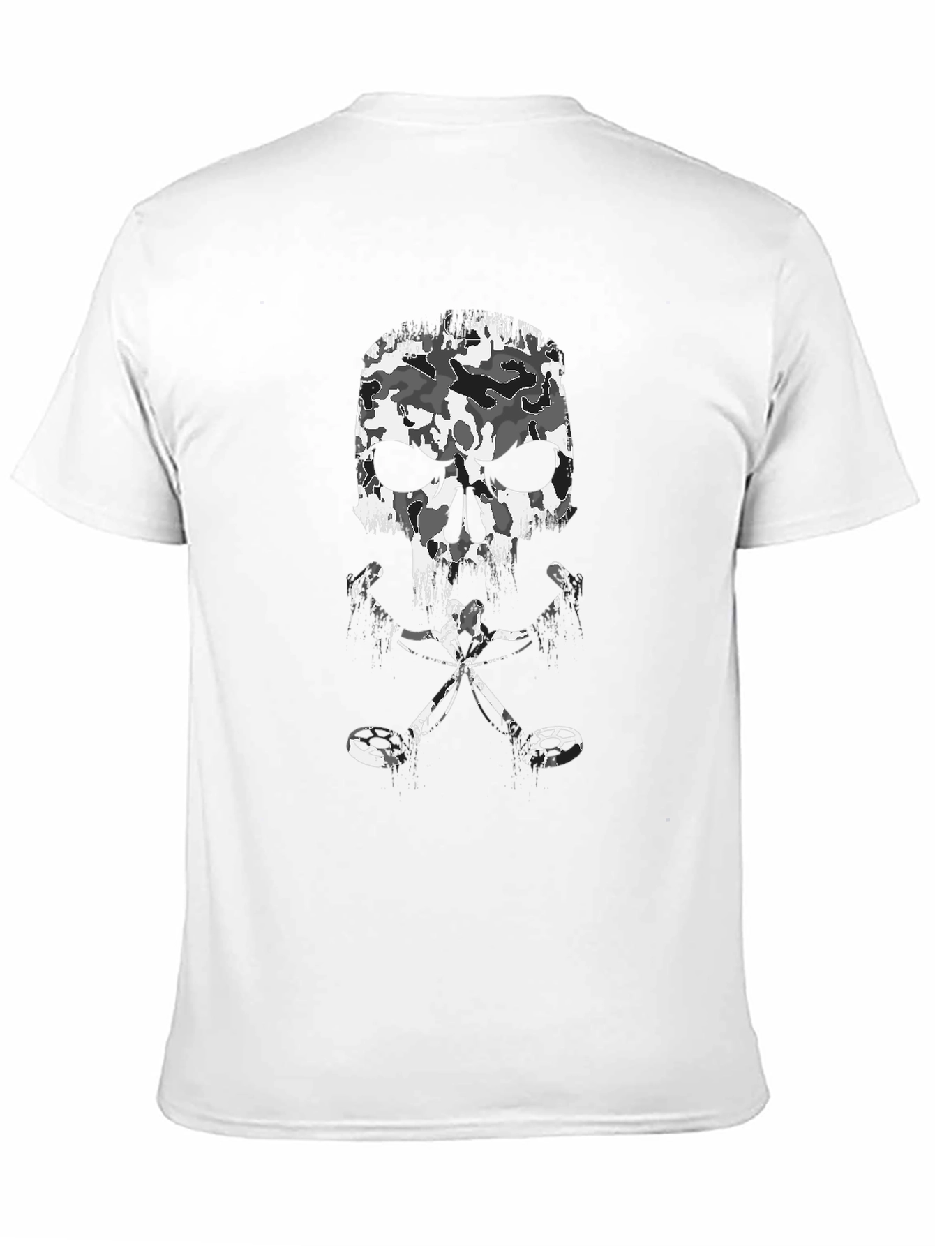 Camo Skull Golf Clubs T-Shirt