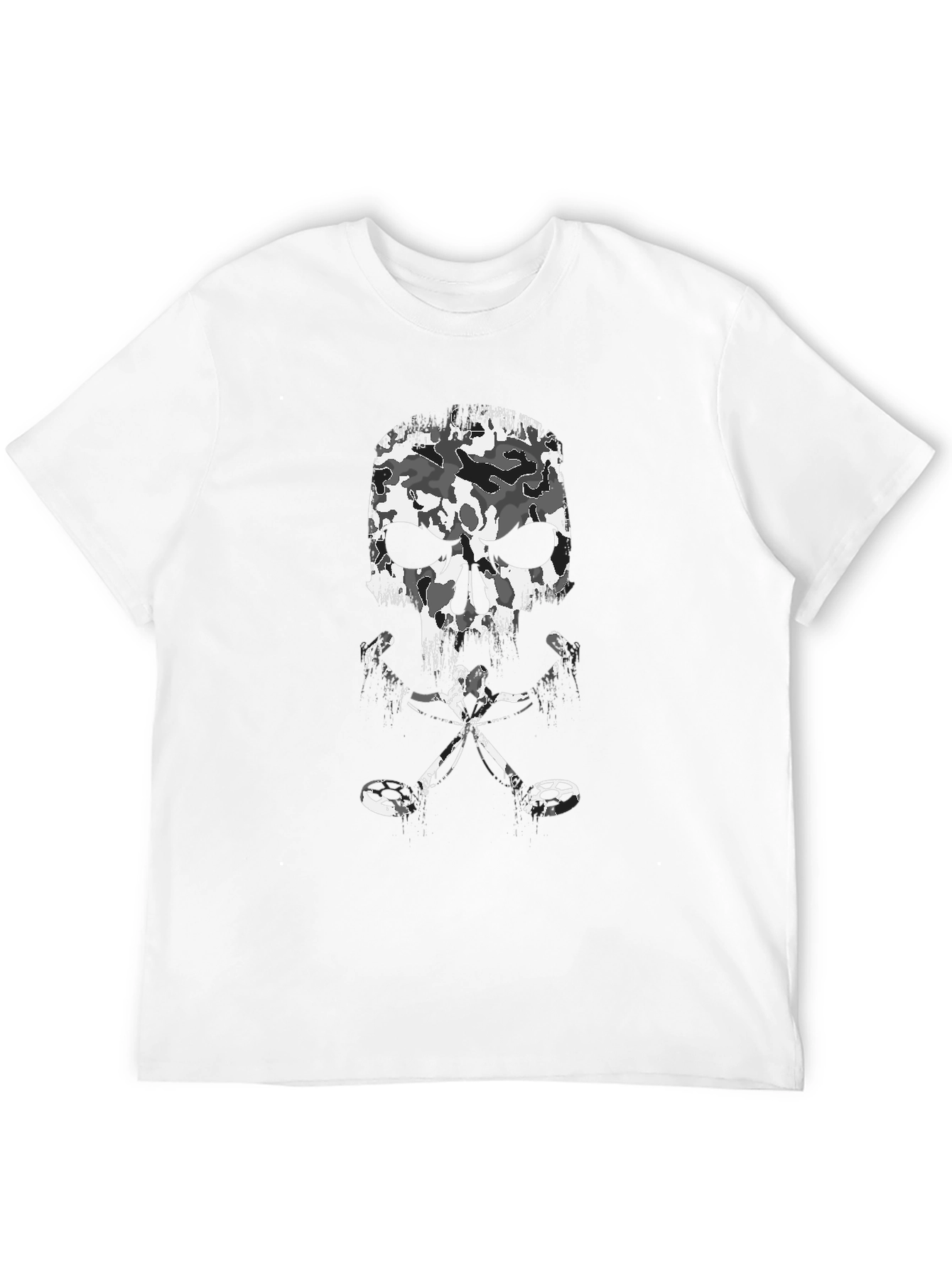 Camo Skull Golf Clubs T-Shirt