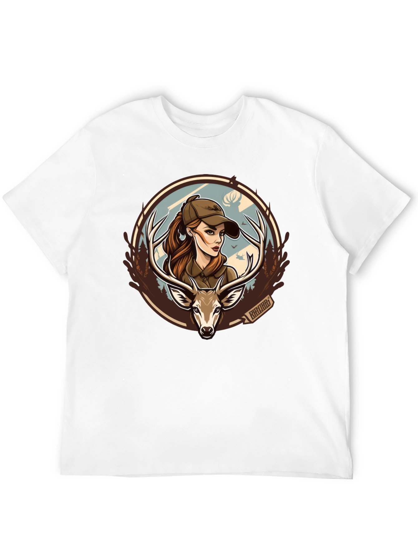 Hunting Girl Deer Graphic T-Shirt