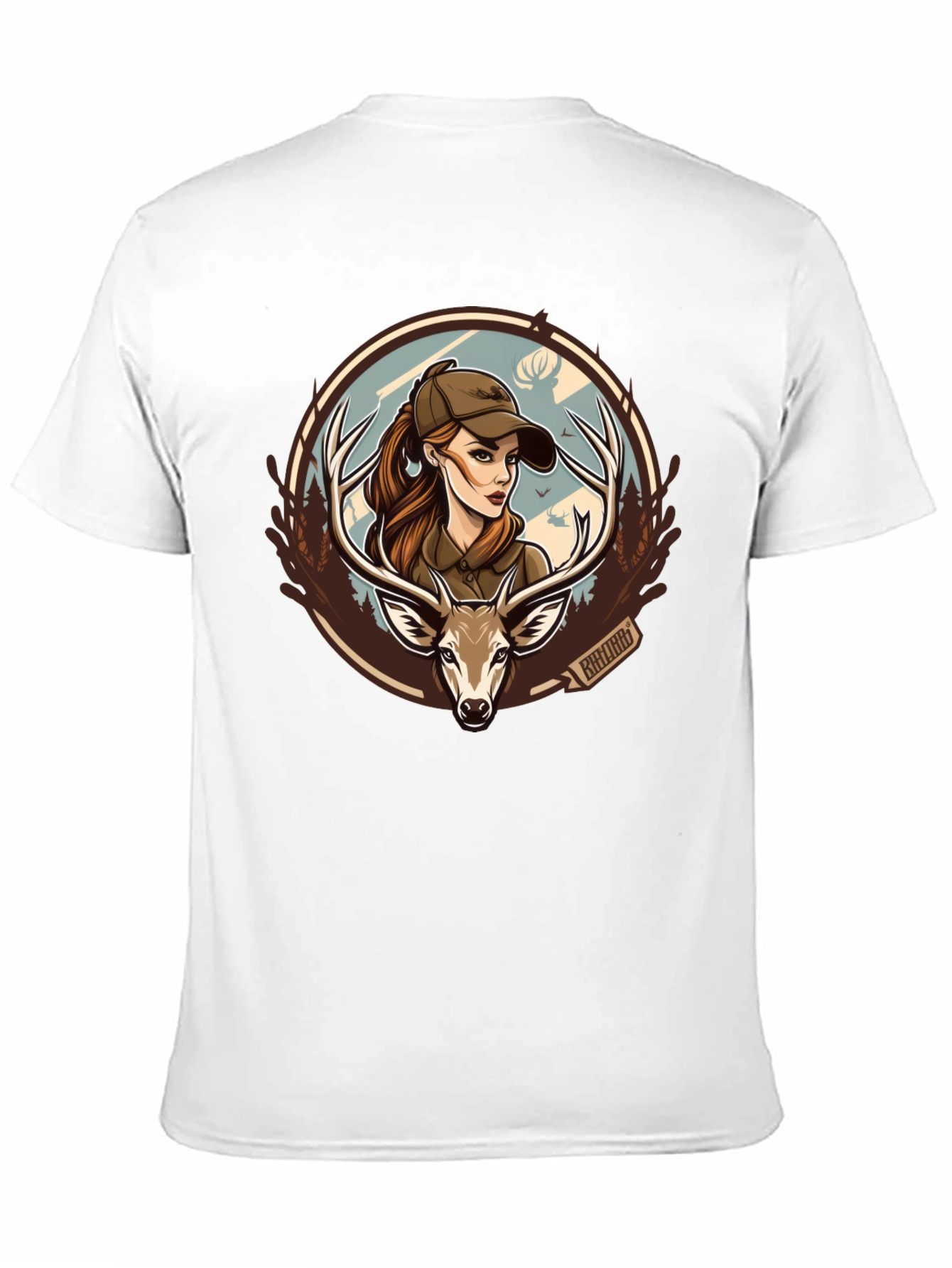 Hunting Girl Deer Graphic T-Shirt