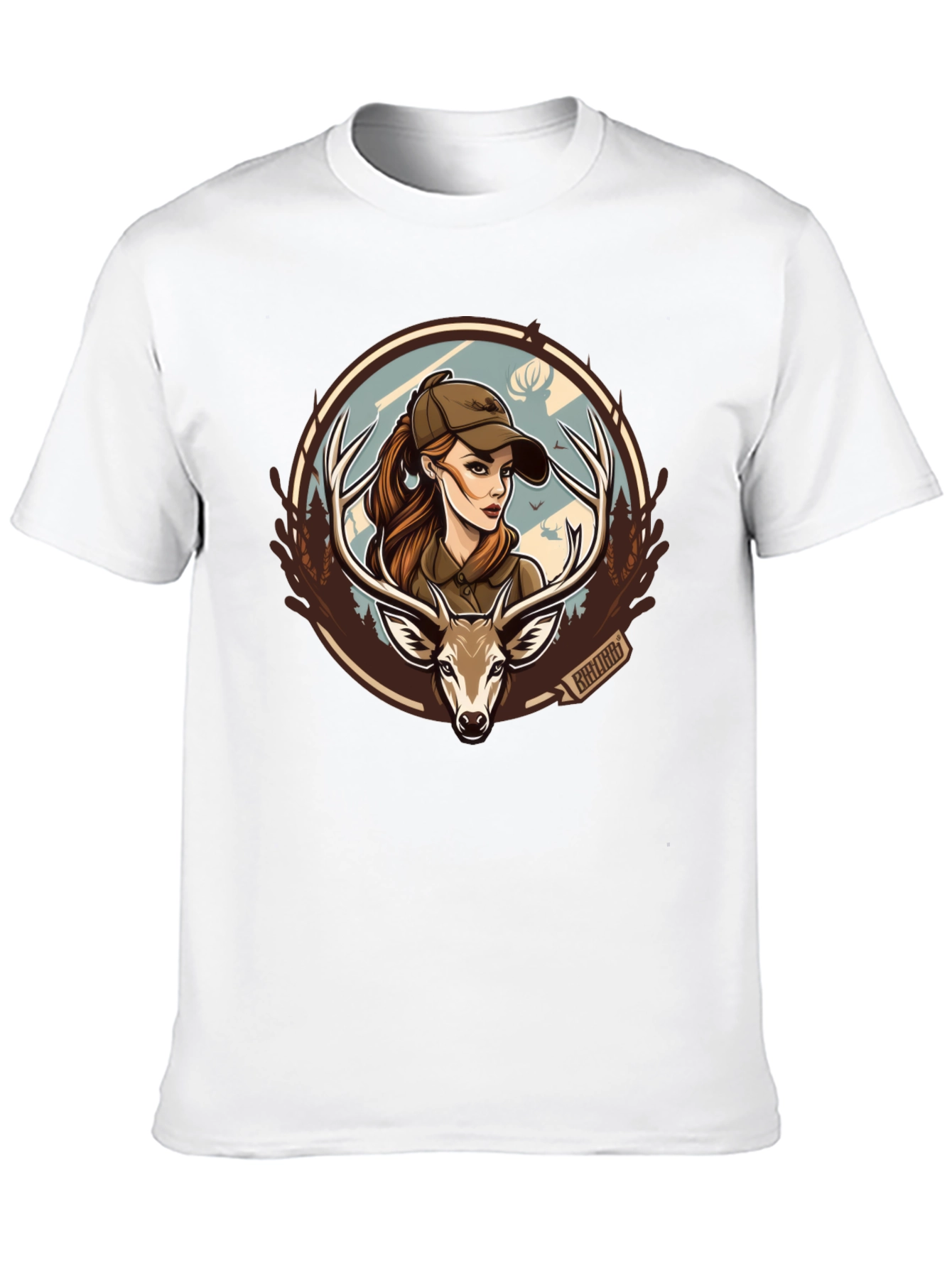 Hunting Girl Deer Graphic T-Shirt