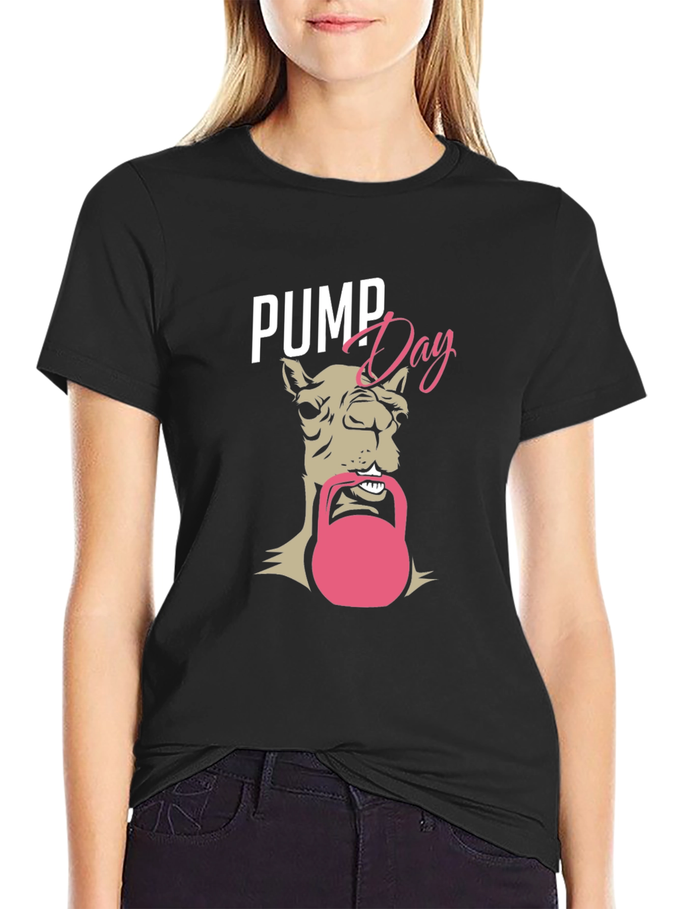 Pump Day Camel T-Shirt - Gym Workout Apparel