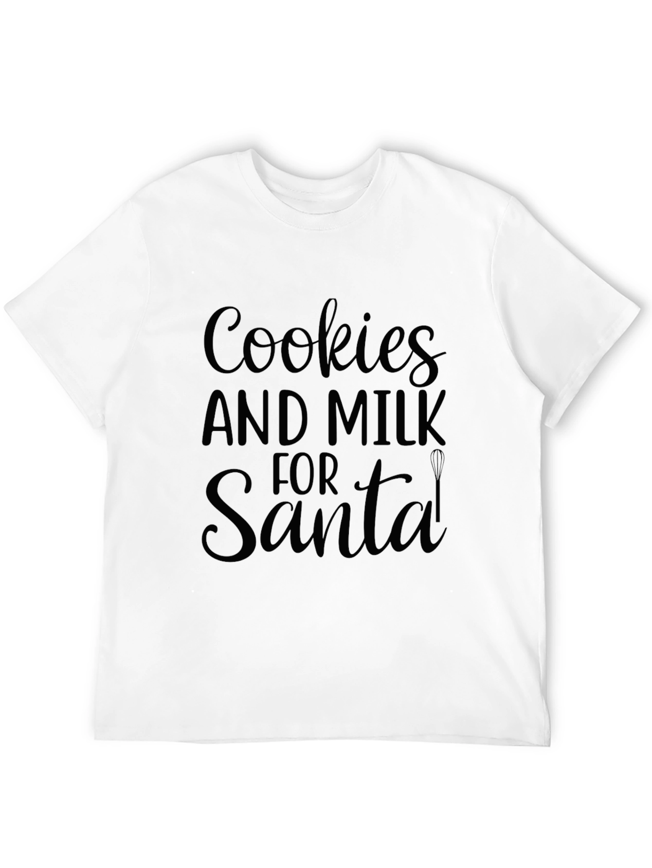 Cookies & Milk For Santa Black T-Shirt