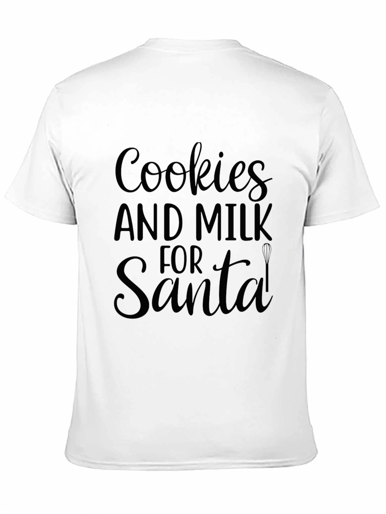 Cookies & Milk For Santa Black T-Shirt