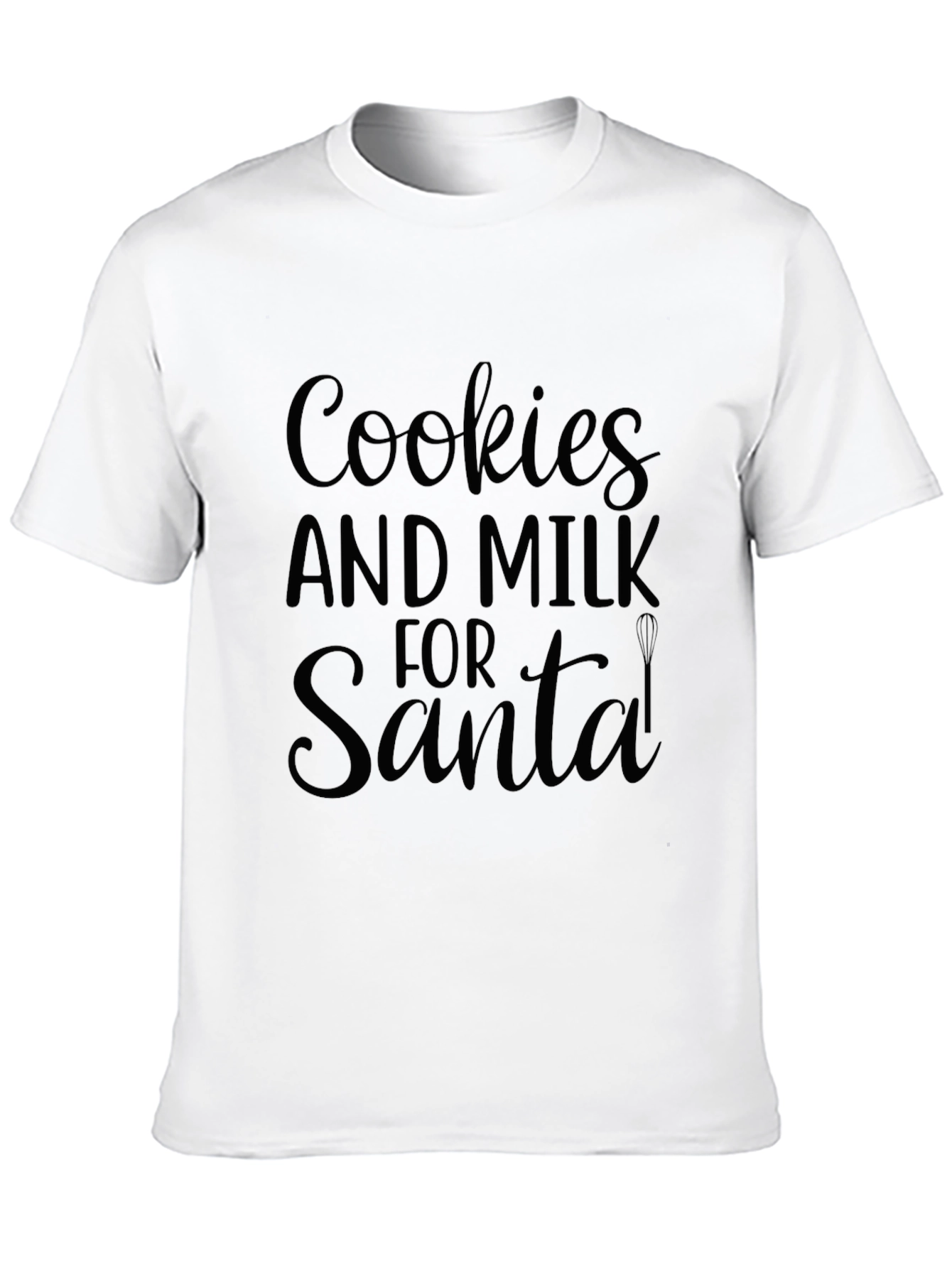 Cookies & Milk For Santa Black T-Shirt