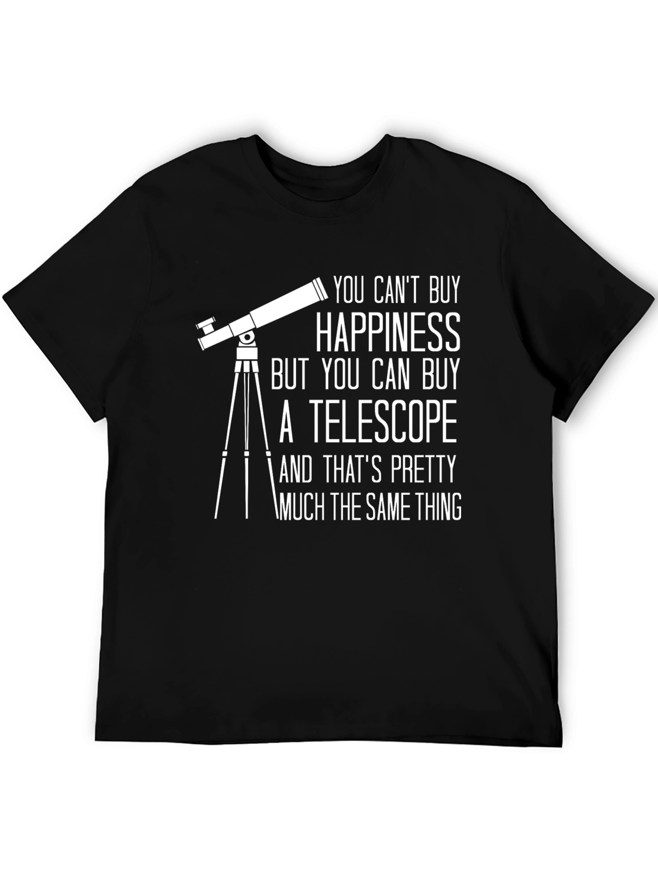 Telescope Happiness T-Shirt - Astronomy Gift