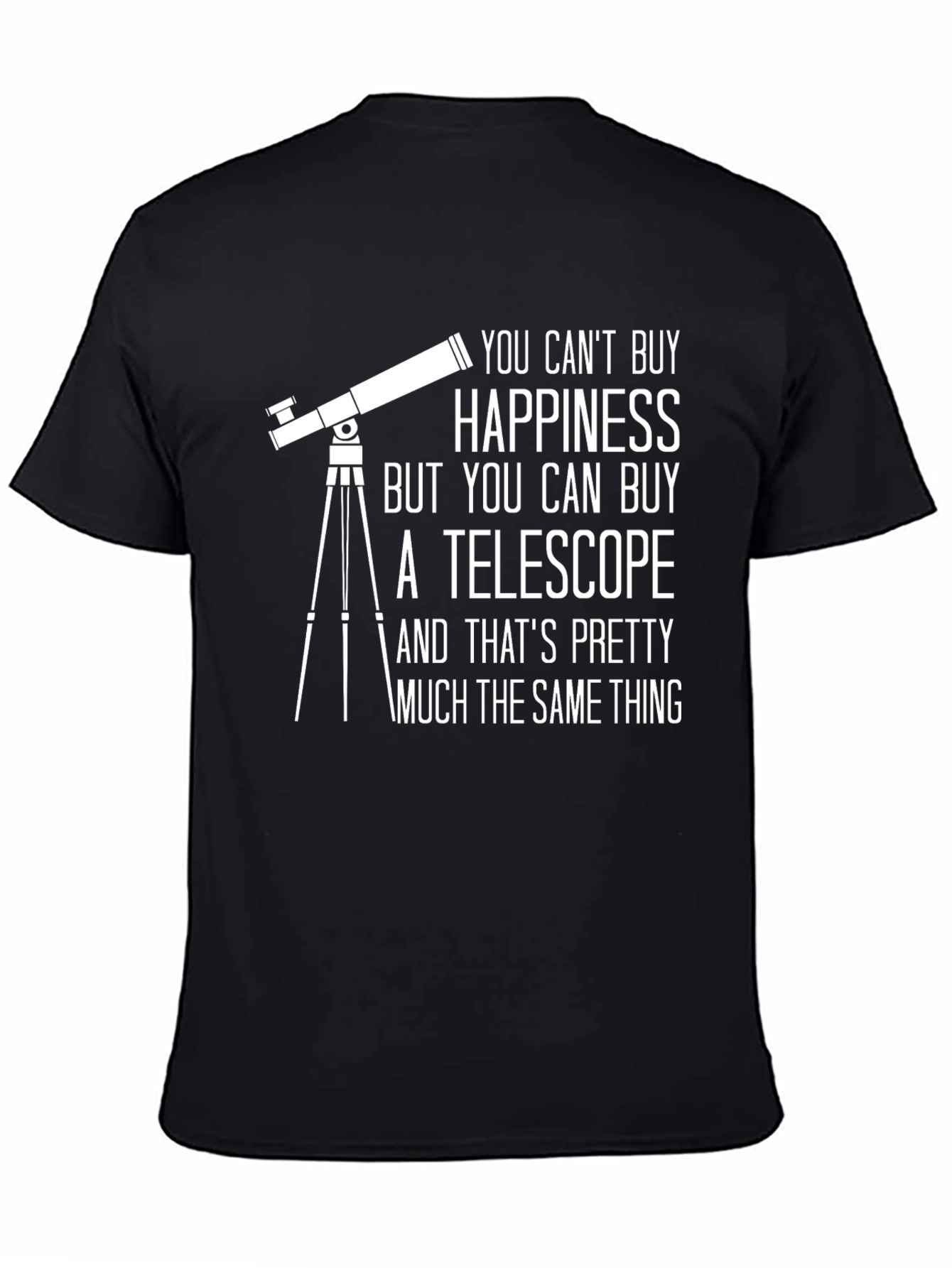Telescope Happiness T-Shirt - Astronomy Gift