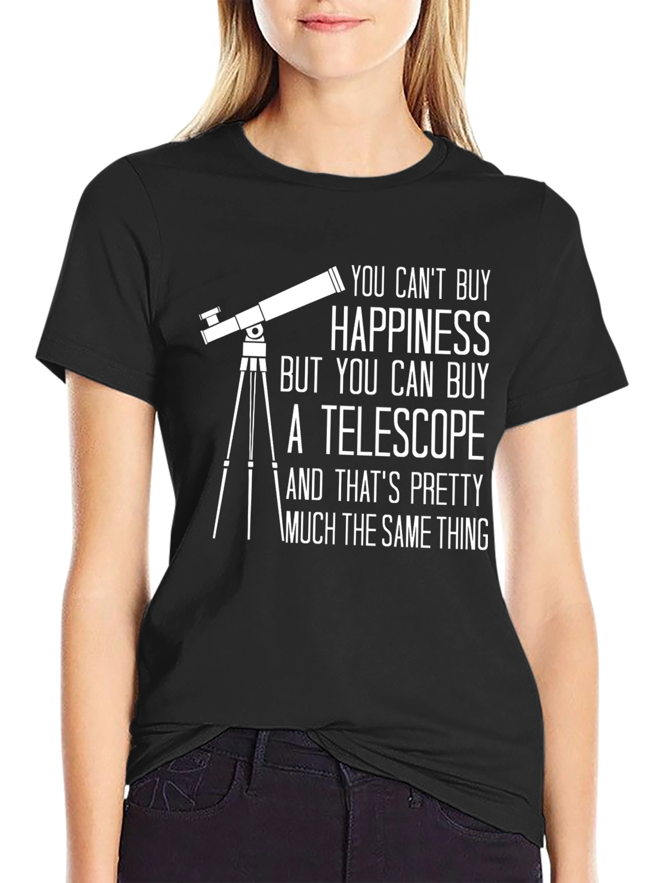 Telescope Happiness T-Shirt - Astronomy Gift
