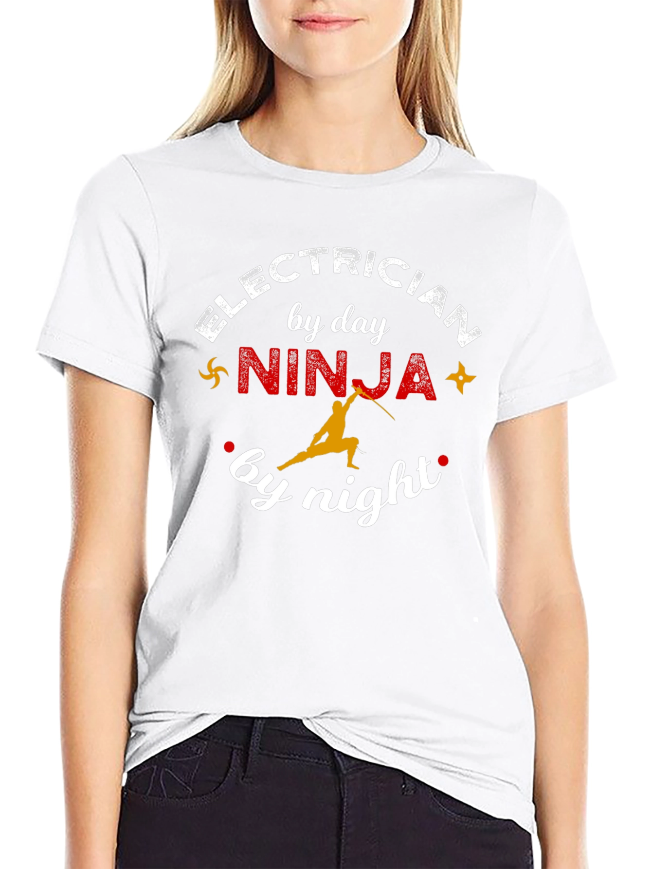 Electrician Ninja T-Shirt - Novelty Gift