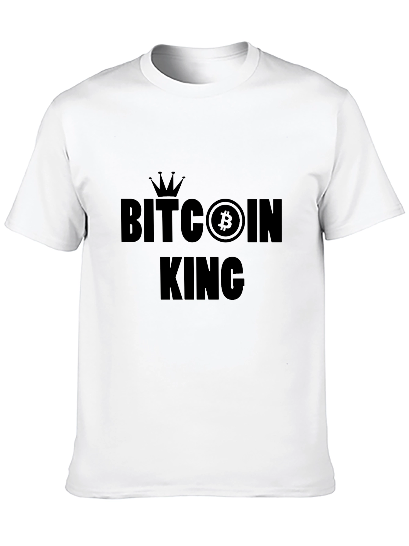 Bitcoin King Black T-Shirt Crypto Currency Tee