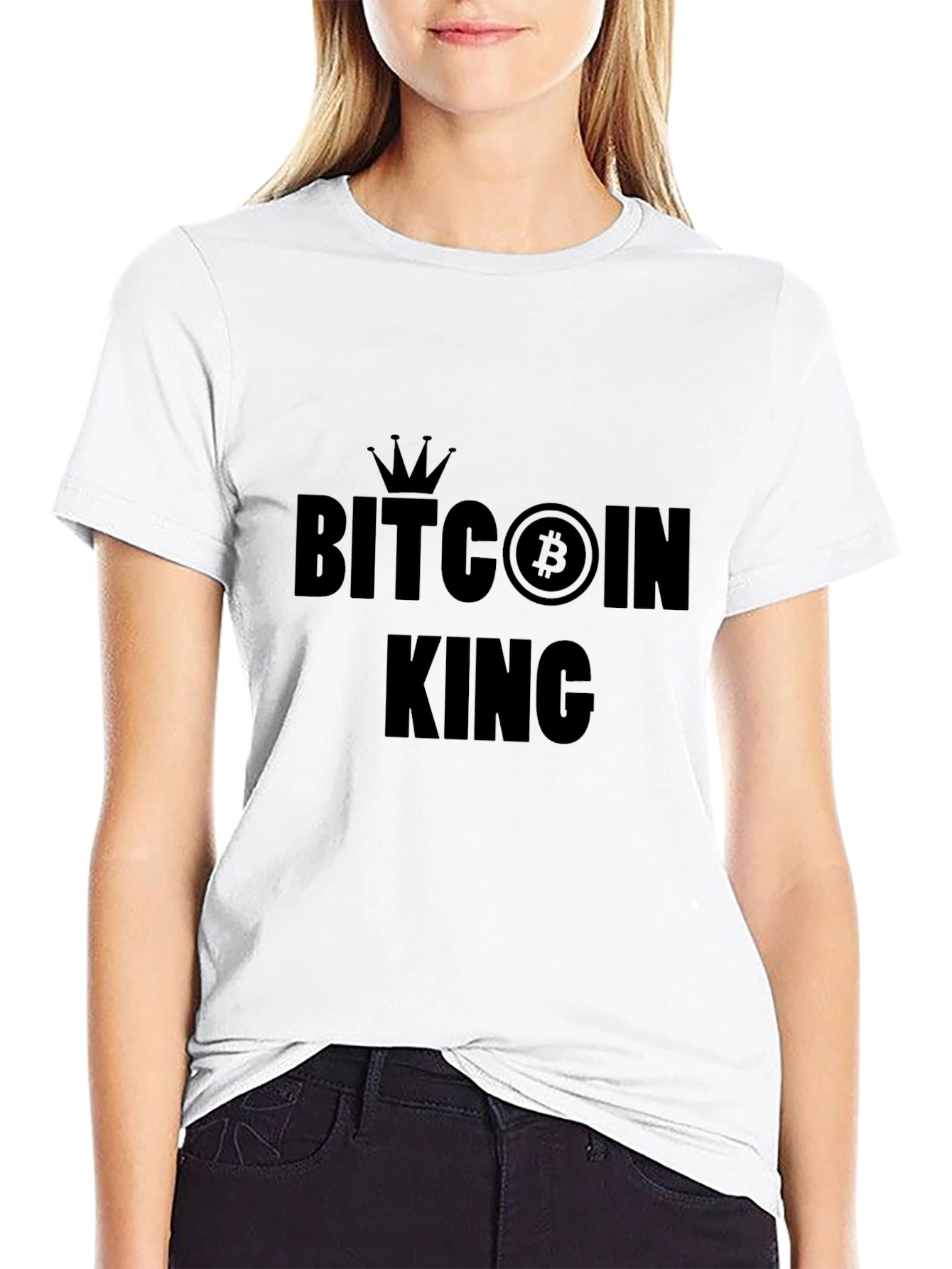 Bitcoin King Black T-Shirt Crypto Currency Tee