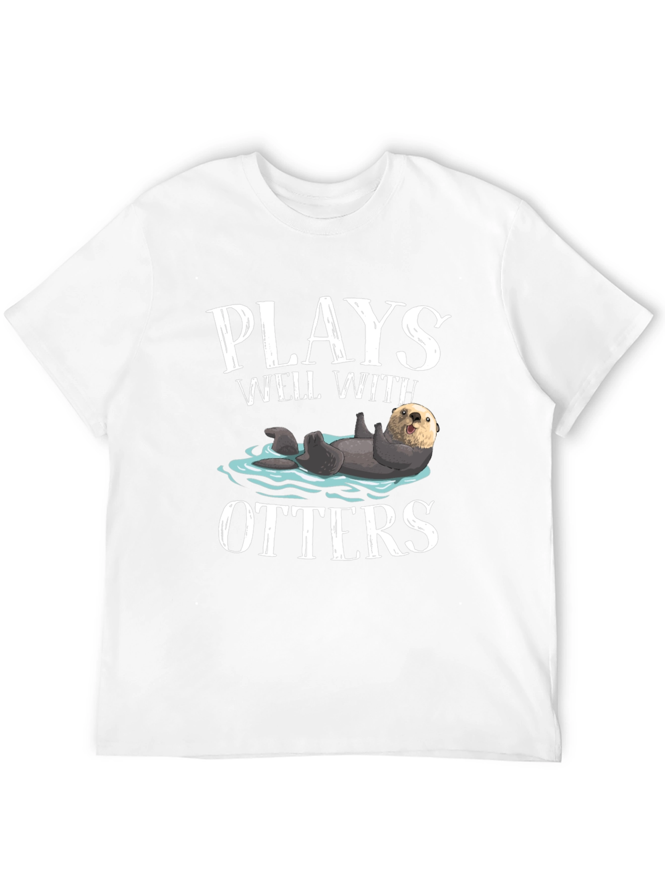 Plays Well With Otters Graphic Tee - Black T-Shirt
