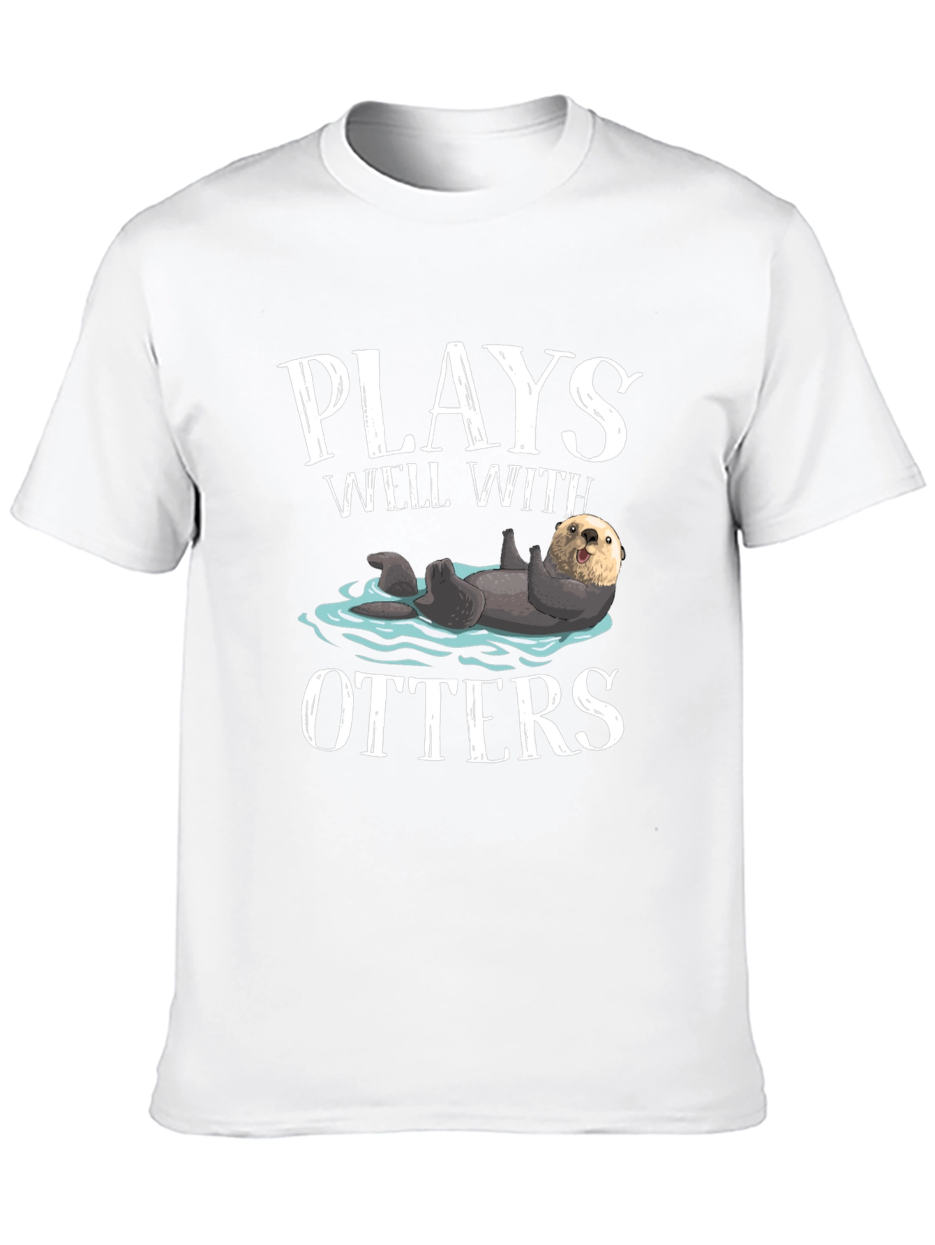 Plays Well With Otters Graphic Tee - Black T-Shirt