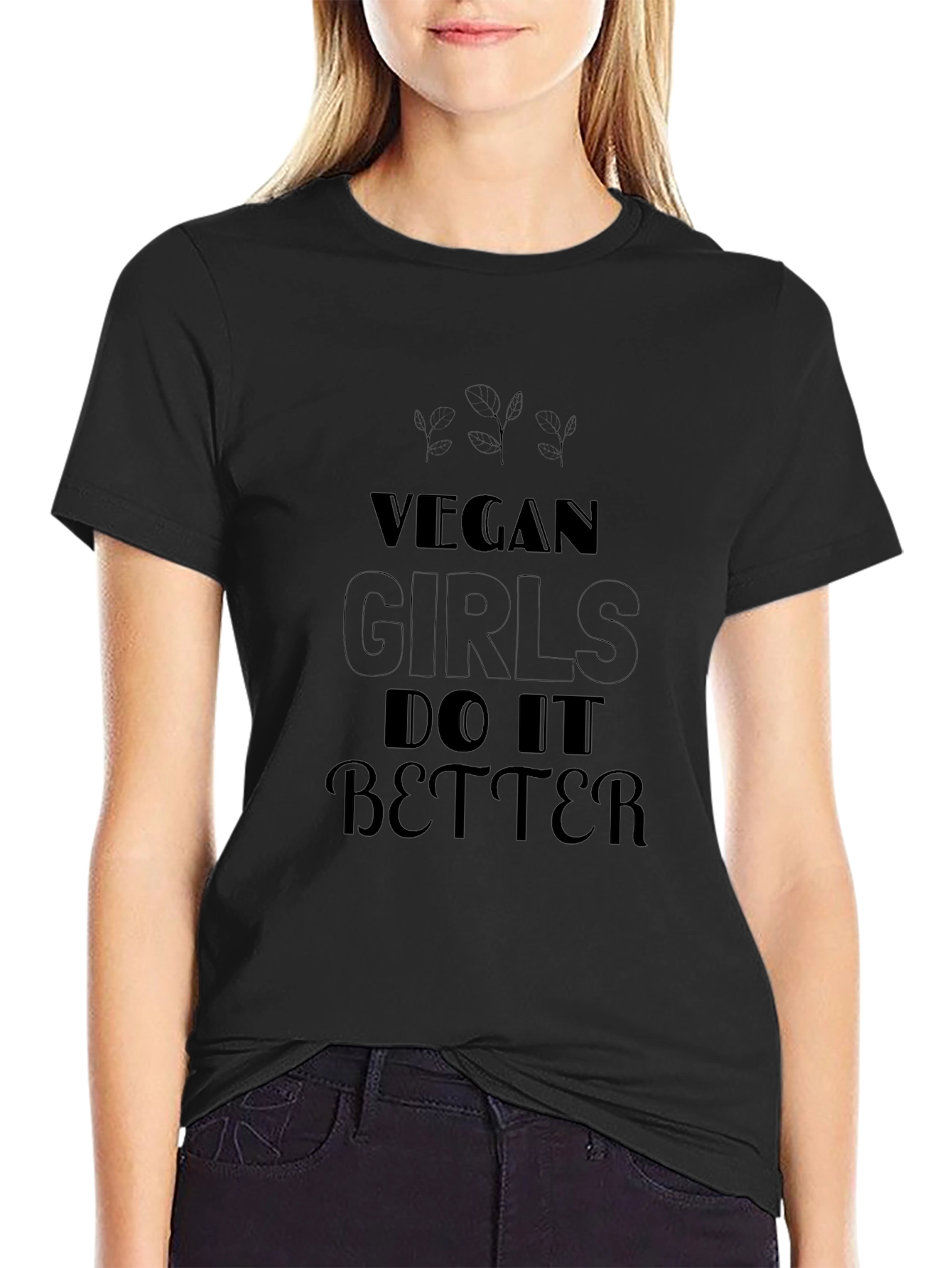 Vegan Girls Do It Better Black T-Shirt