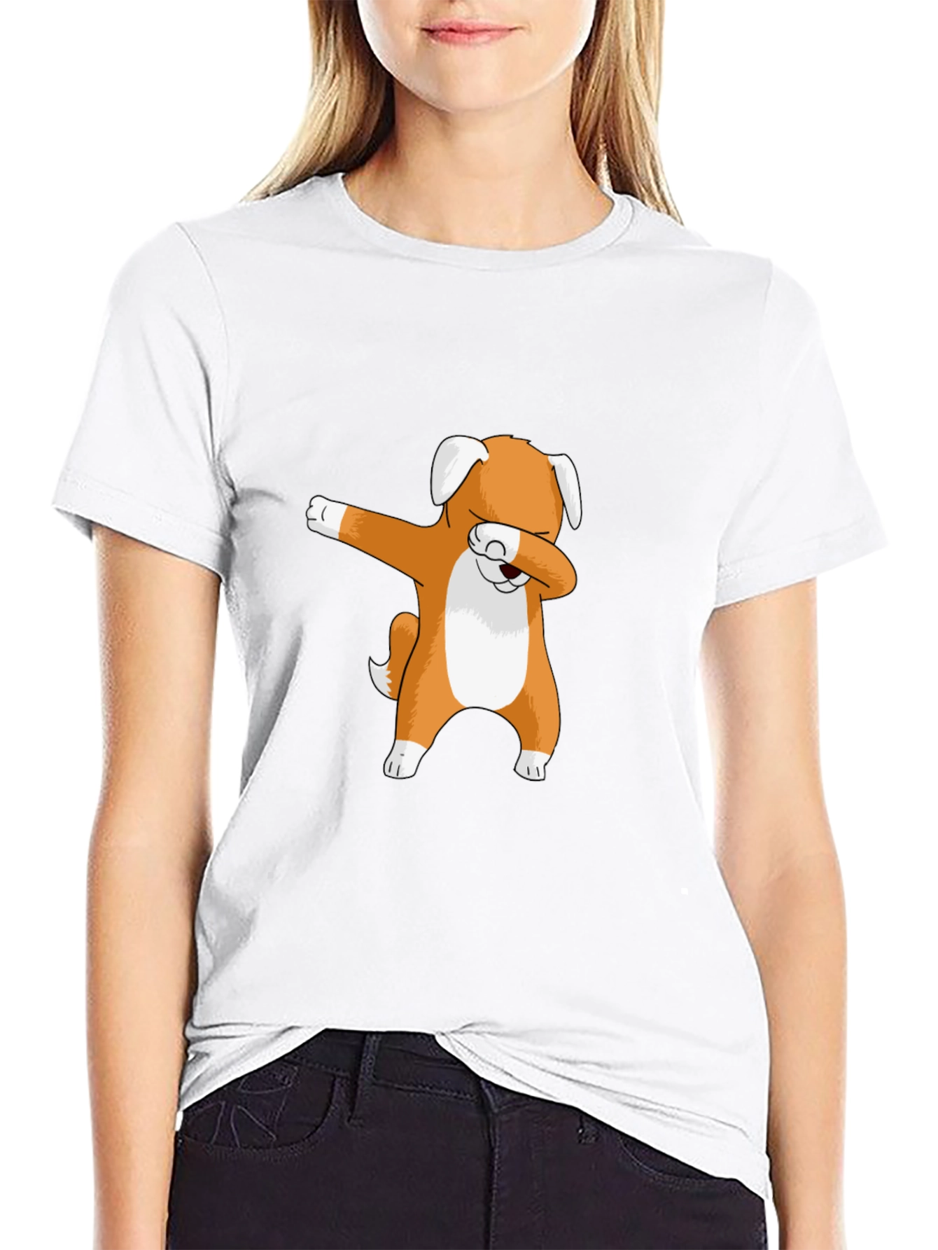 Dog Dabbing Graphic T-Shirt
