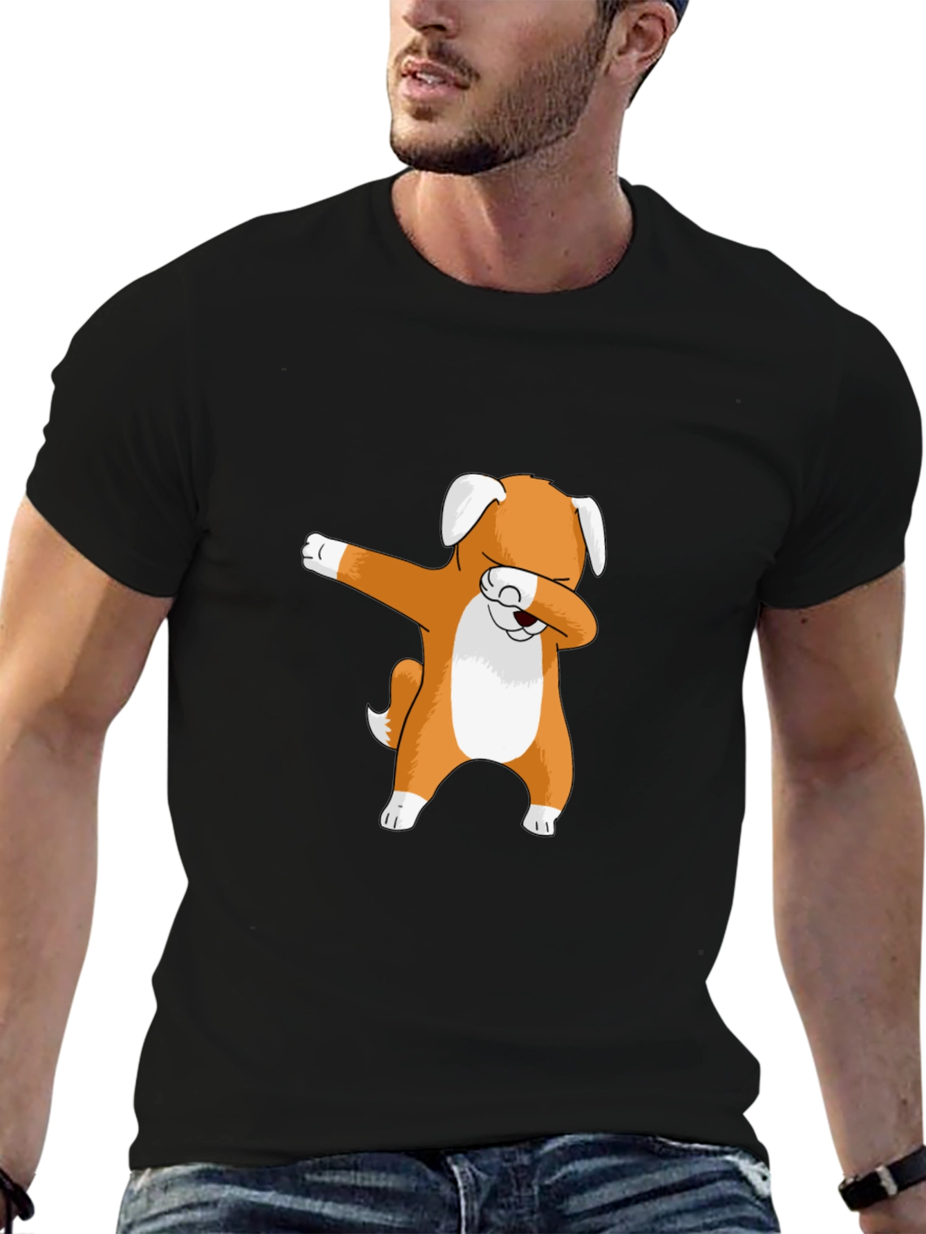 Dog Dabbing Graphic T-Shirt