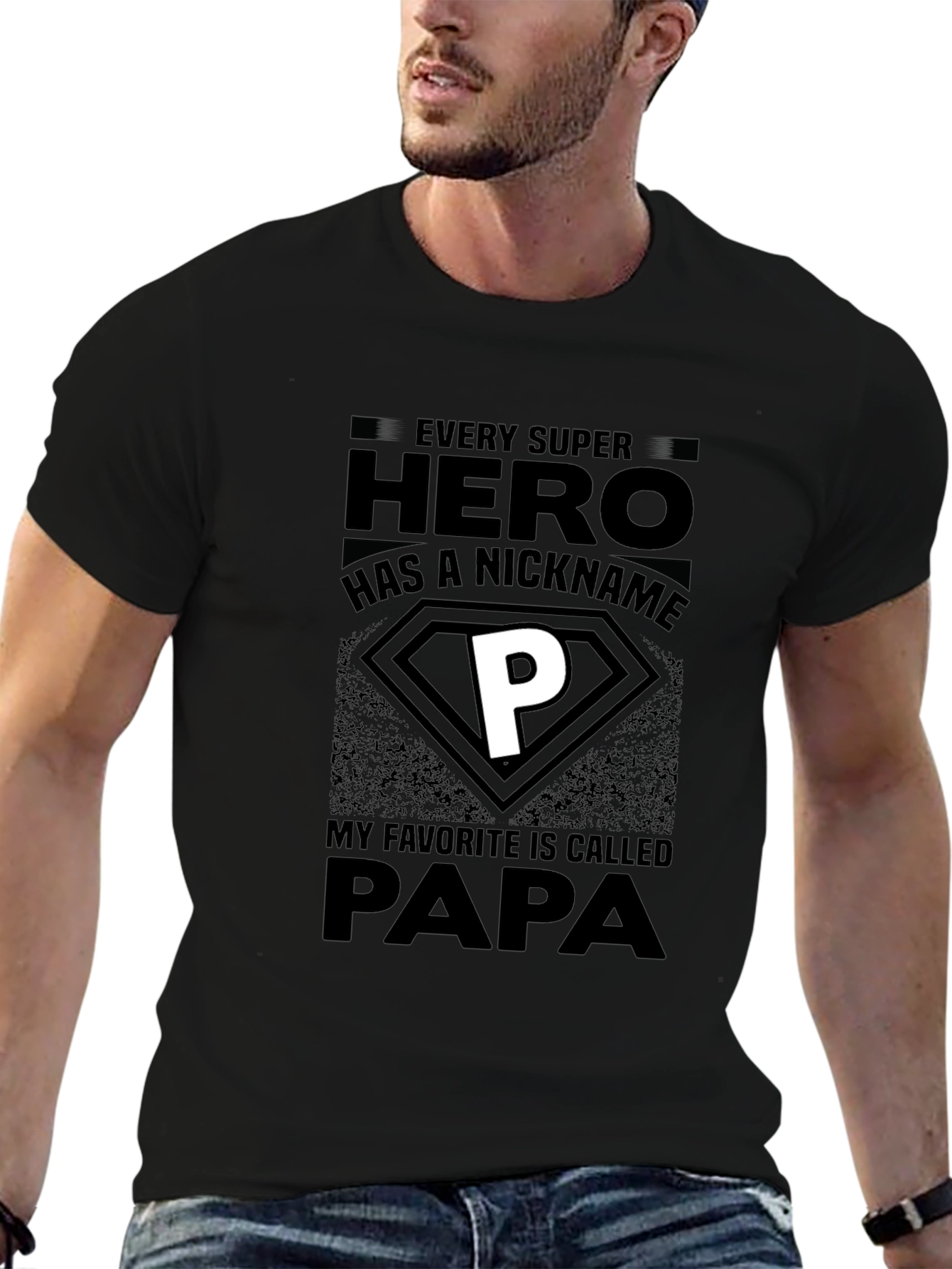 Super Hero Papa T-Shirt - Fathers Day Gift