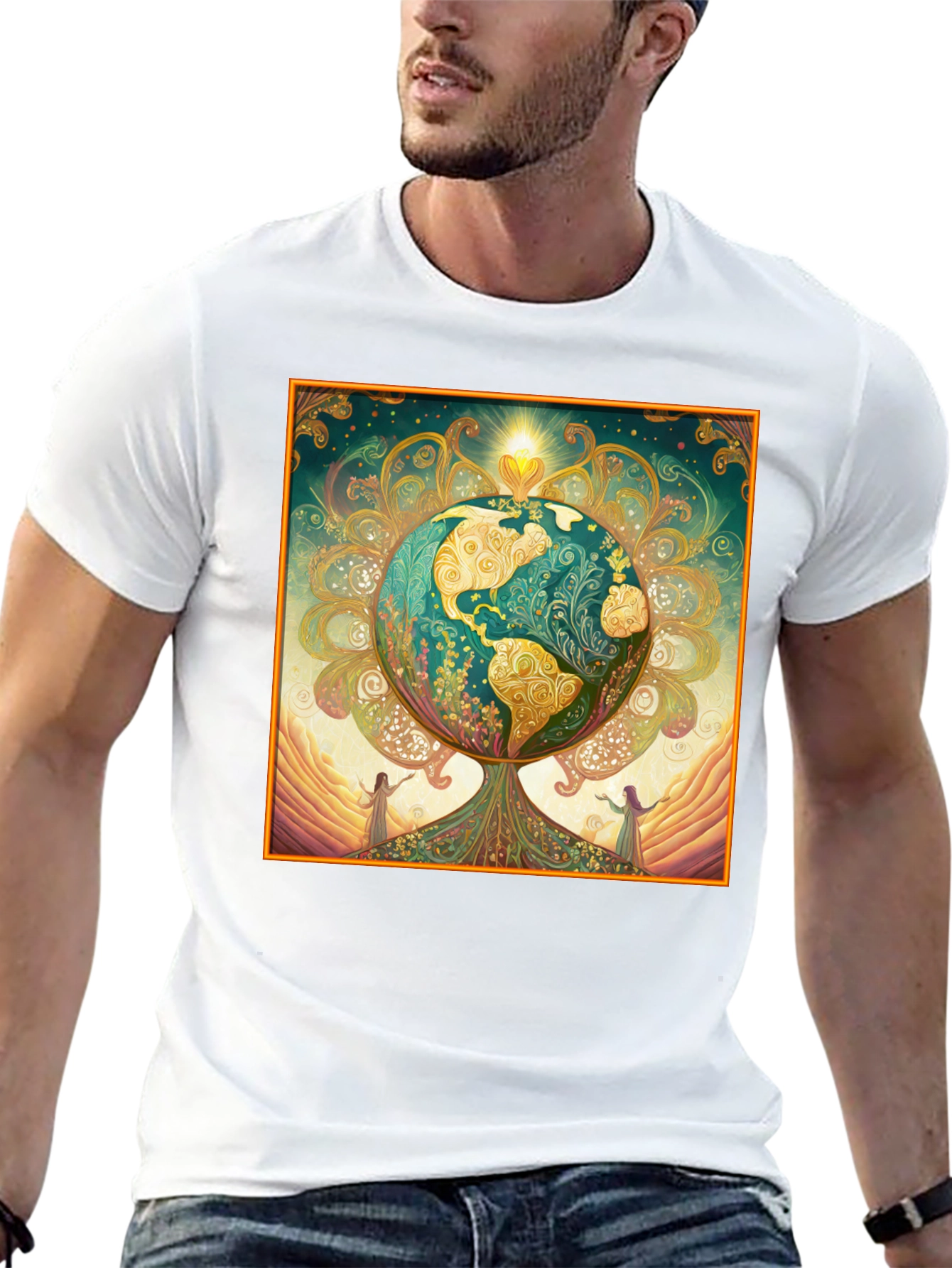 Earth Tree Graphic Tee - Black Cotton