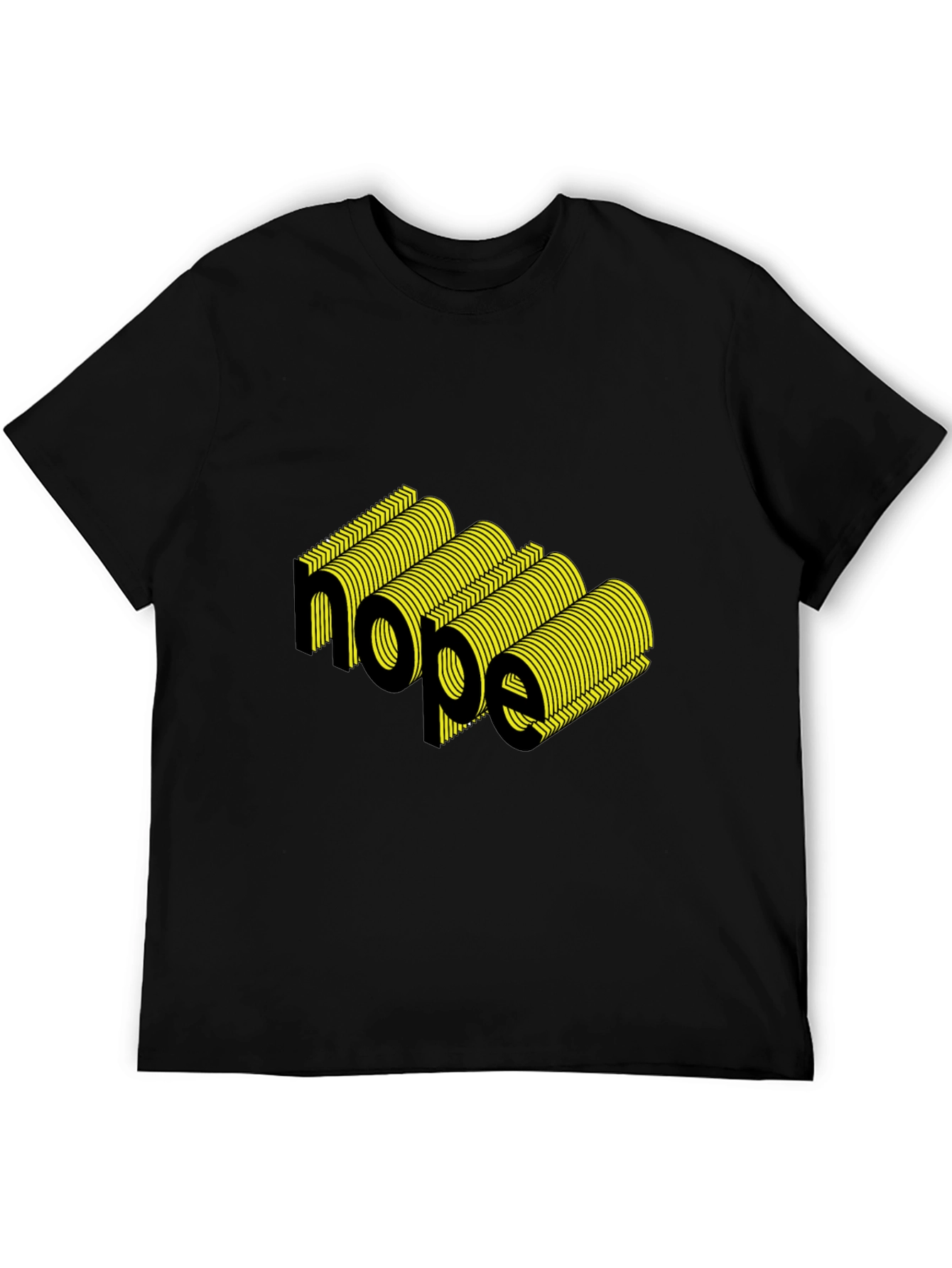 3D Nope Graphic Black Tee