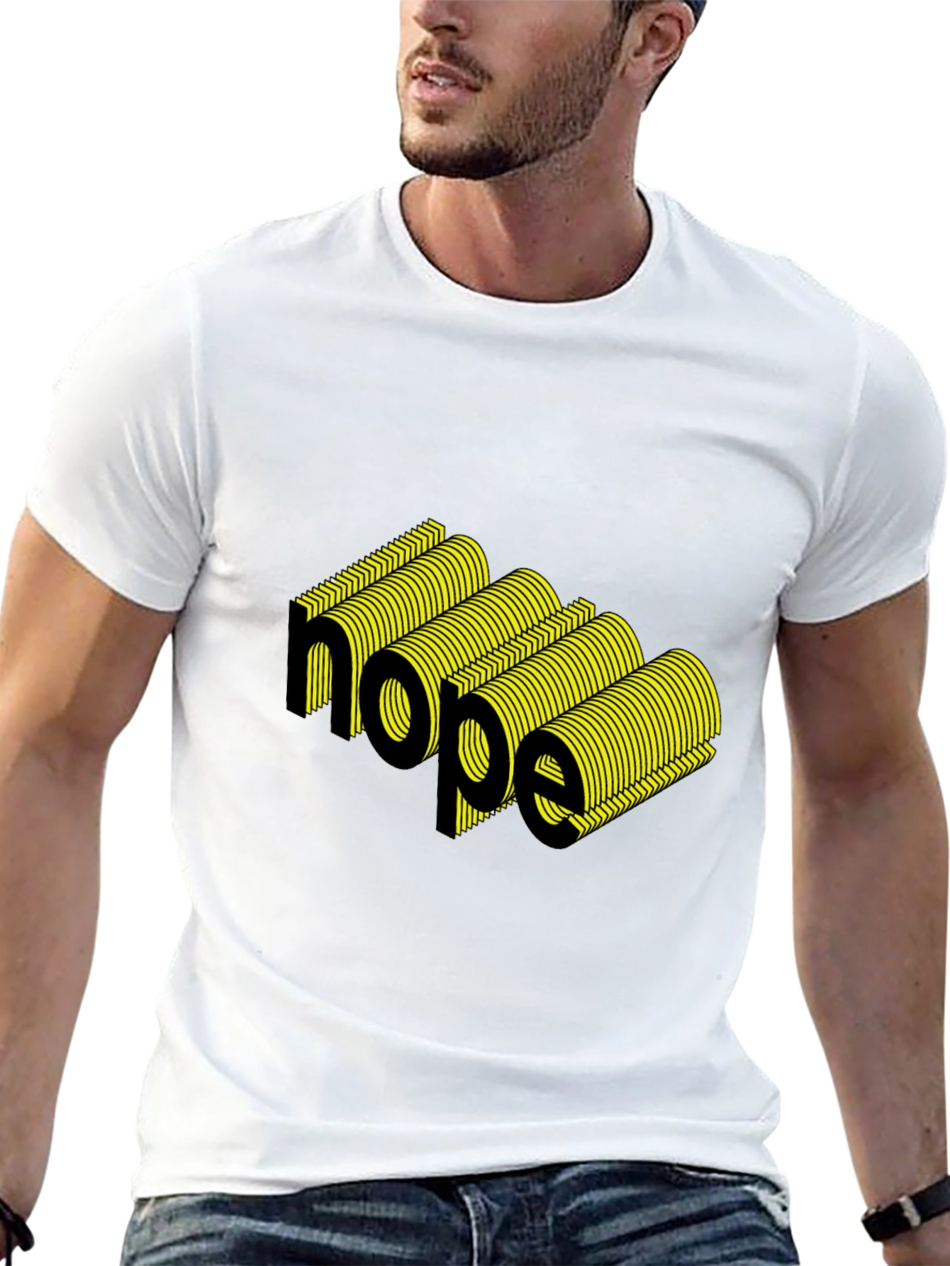 3D Nope Graphic Black Tee