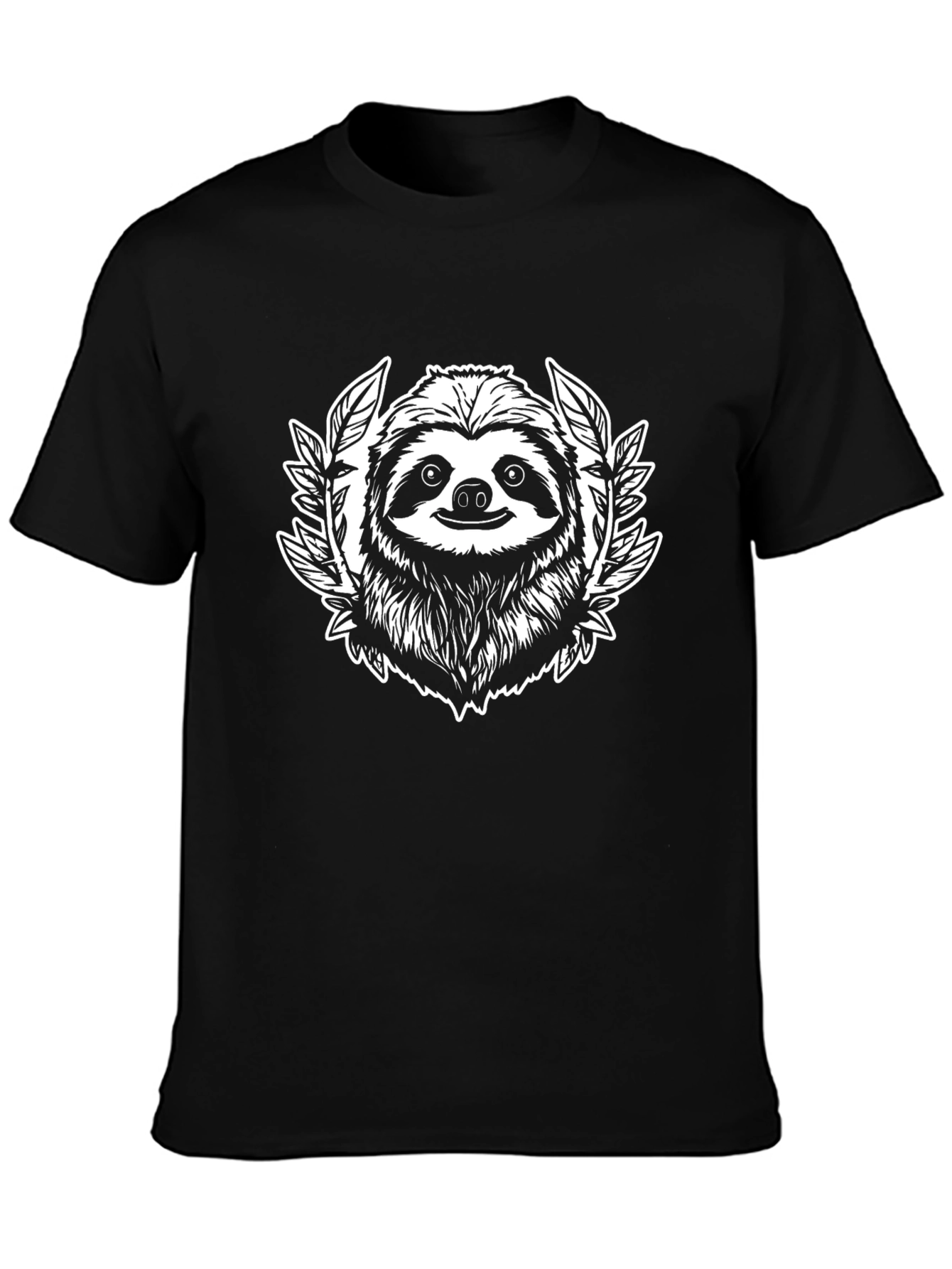 Sloth Graphic Tee - Mens Black T-Shirt