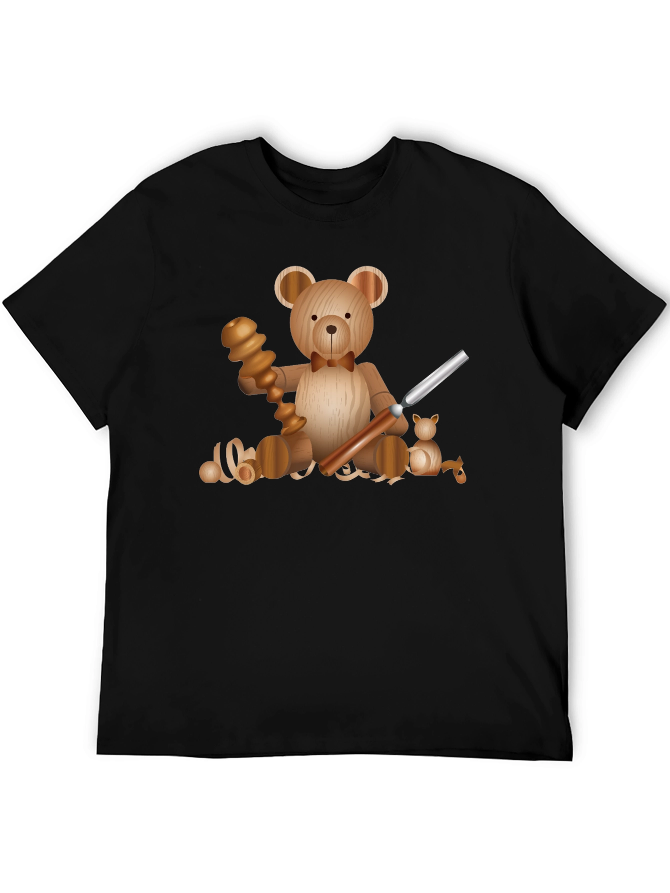 Wood Carving Teddy Bear T-Shirt
