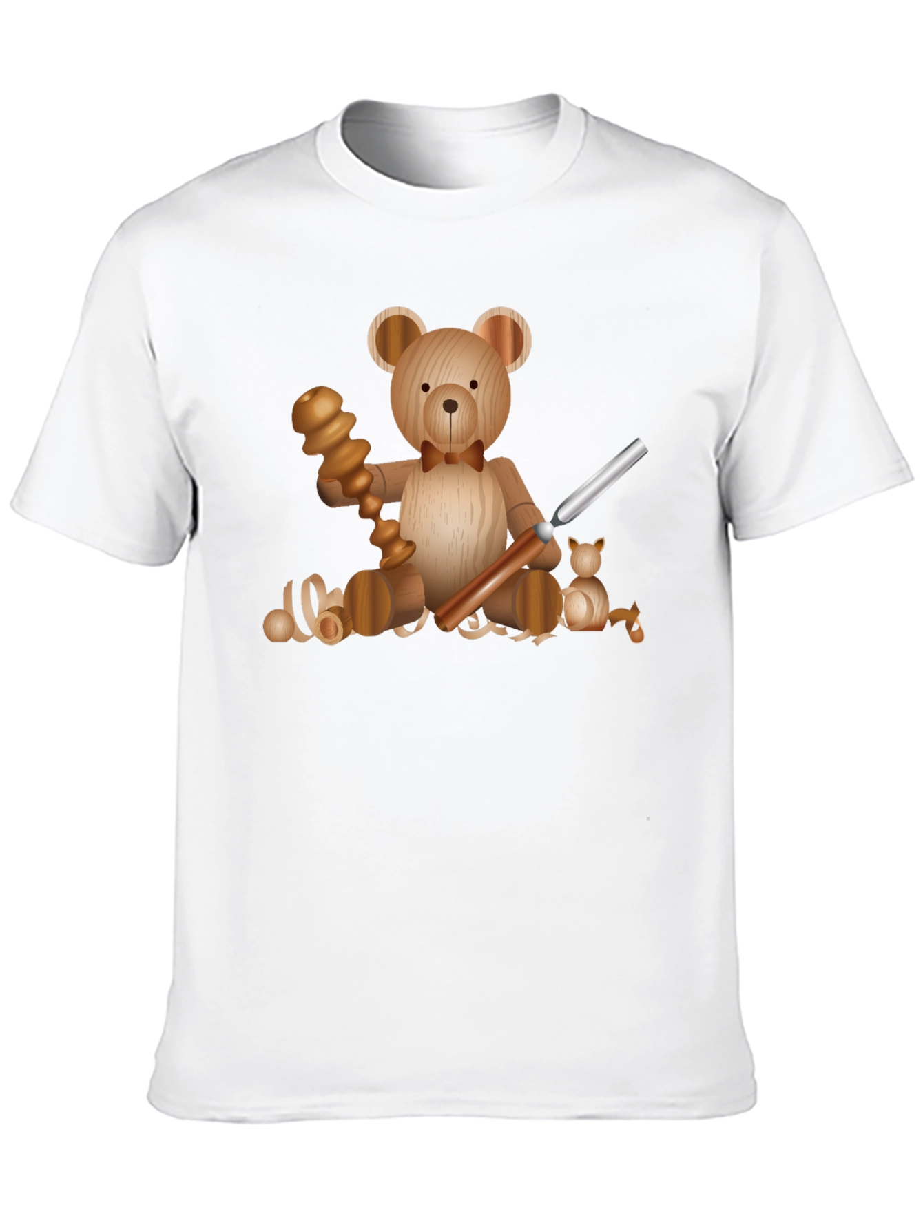 Wood Carving Teddy Bear T-Shirt