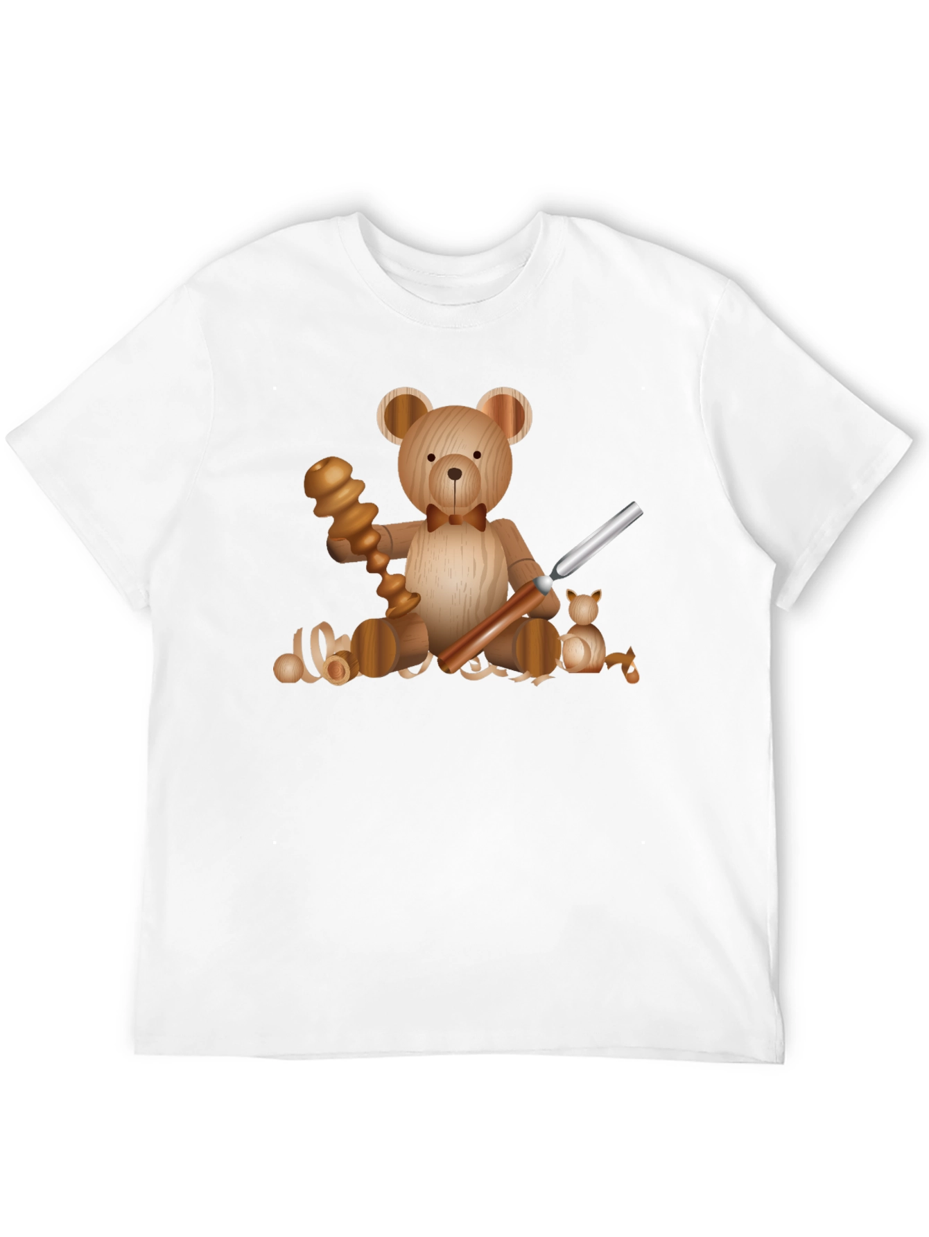 Wood Carving Teddy Bear T-Shirt