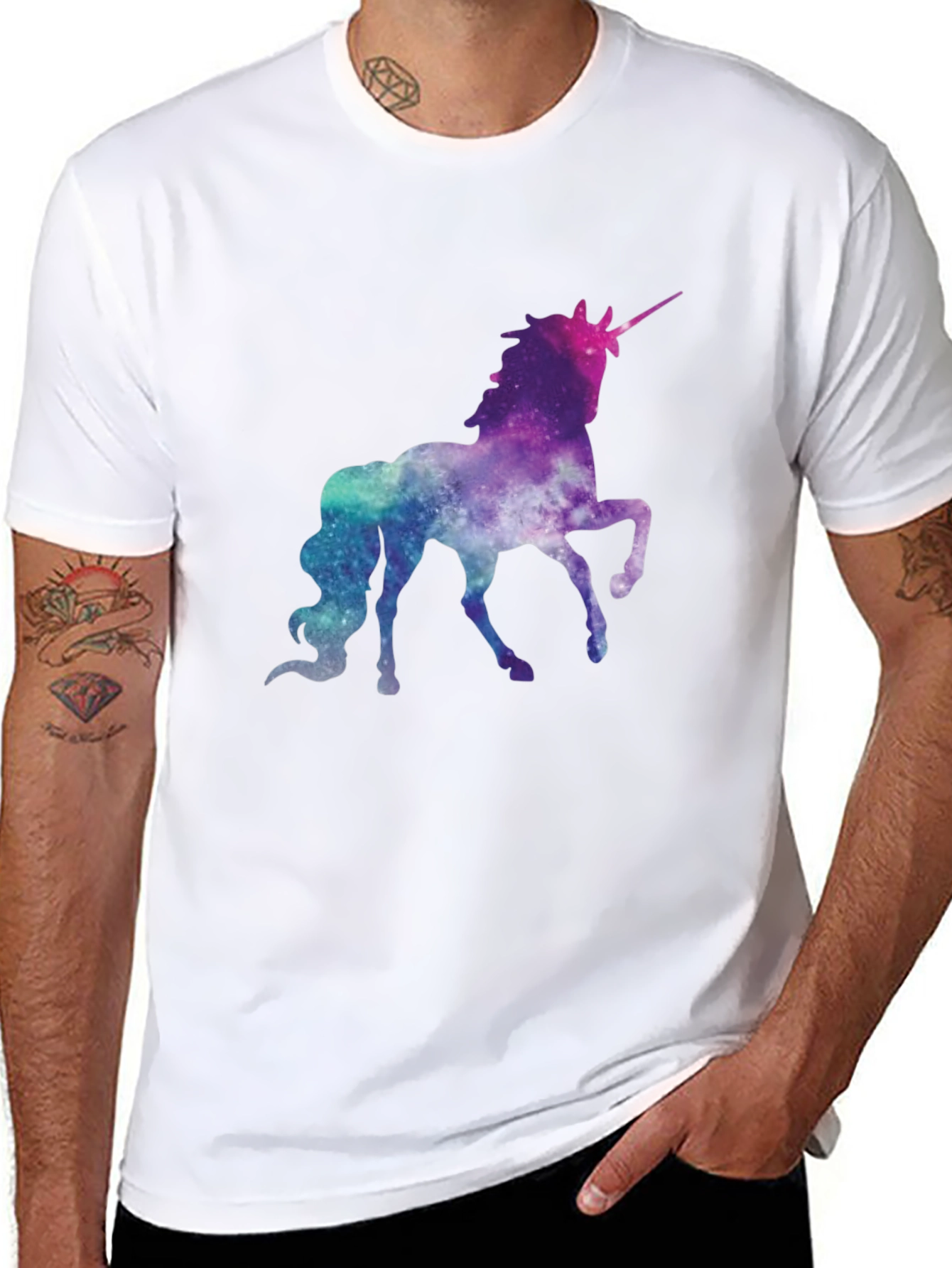 Galaxy Unicorn Black T-Shirt